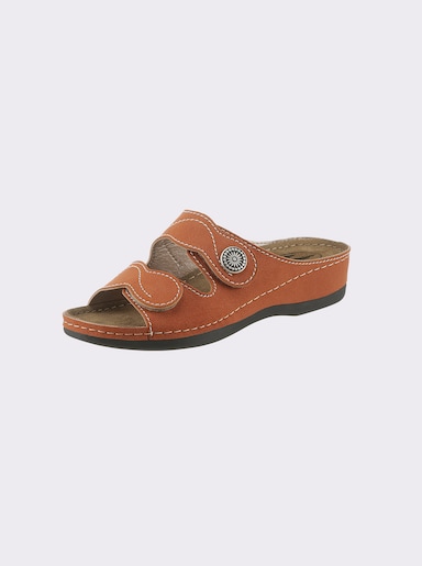 Franken Schuhe Pantolette - camel