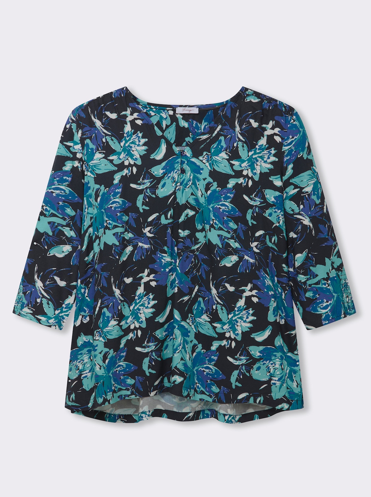 sheego Tunika - tiefblau-bedruckt