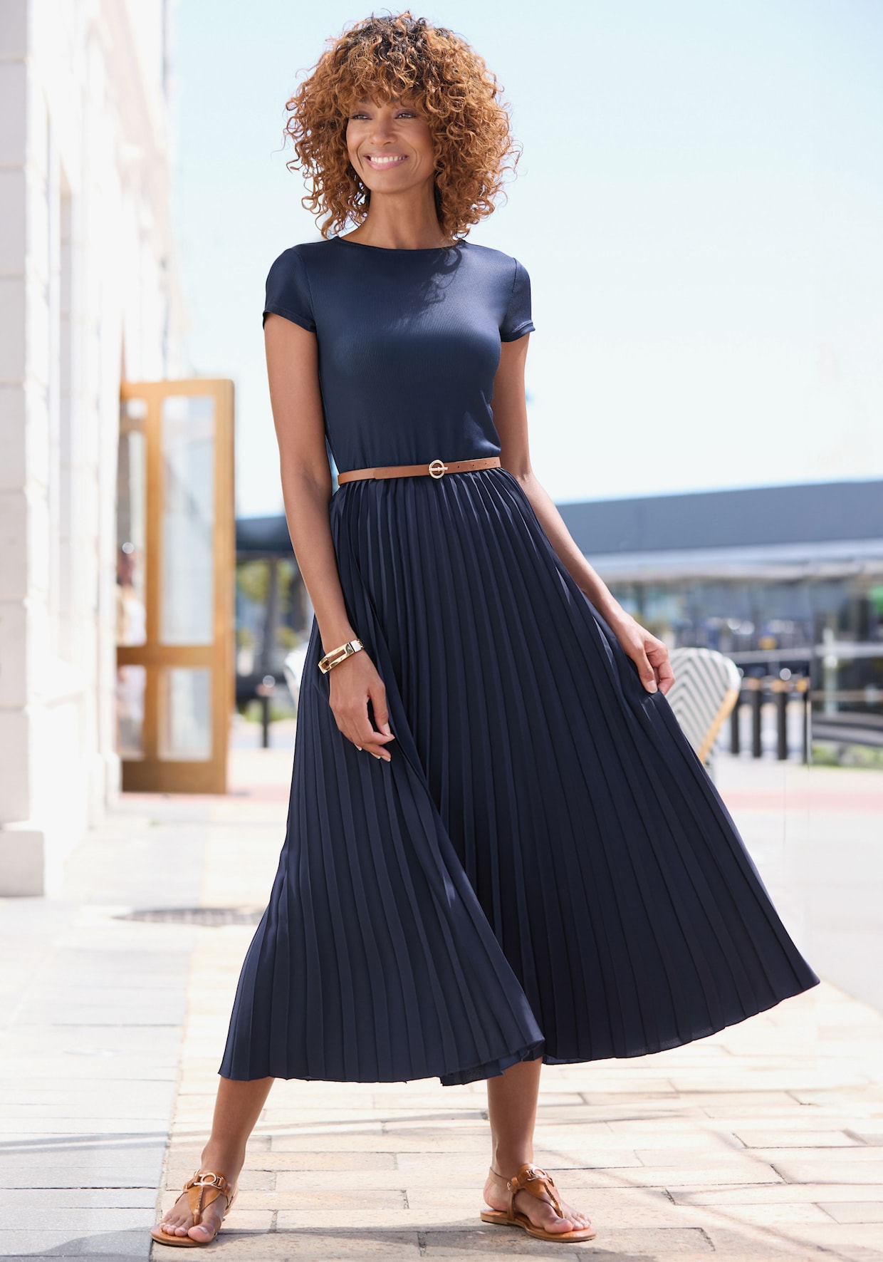 LASCANA Midikleid - navy
