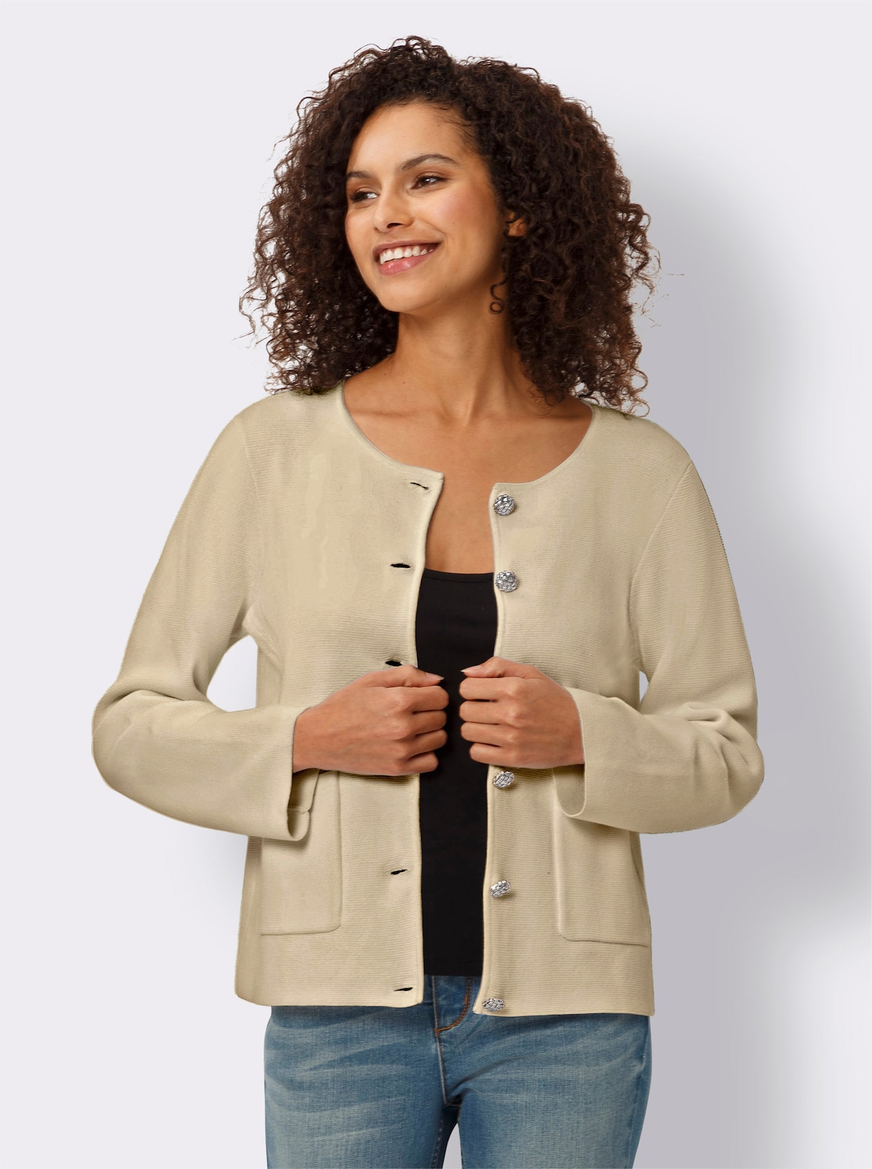 heine Feinstrickjacke - sand