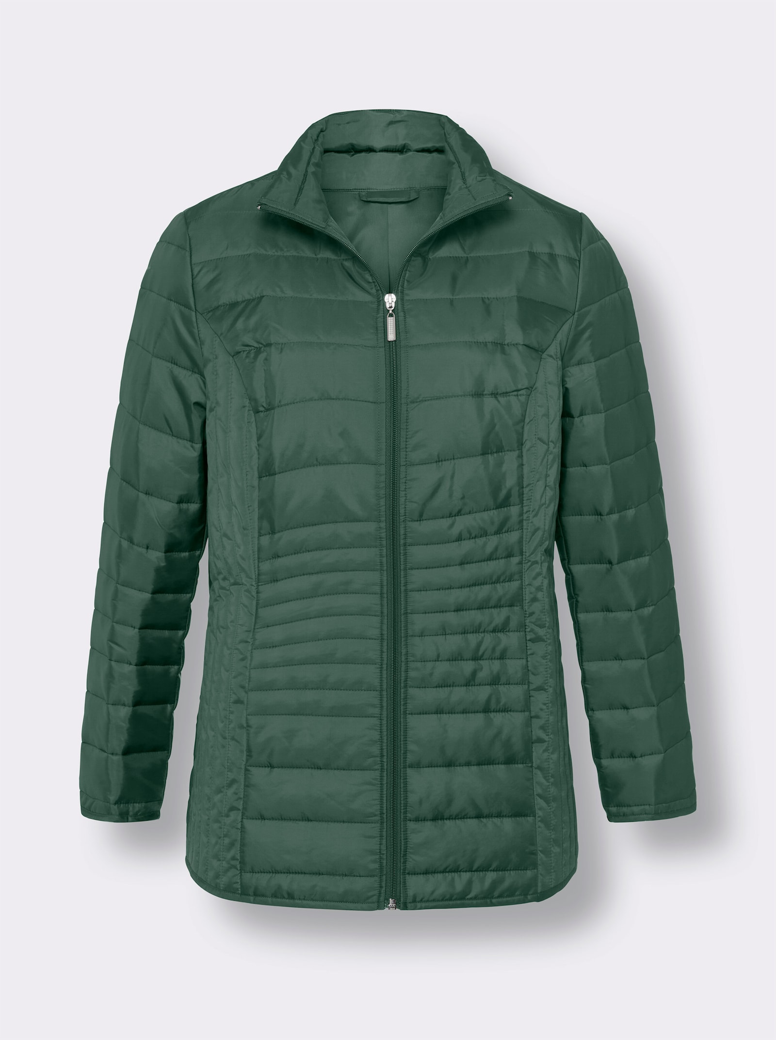 Steppjacke mit vertikalem Muster - moos