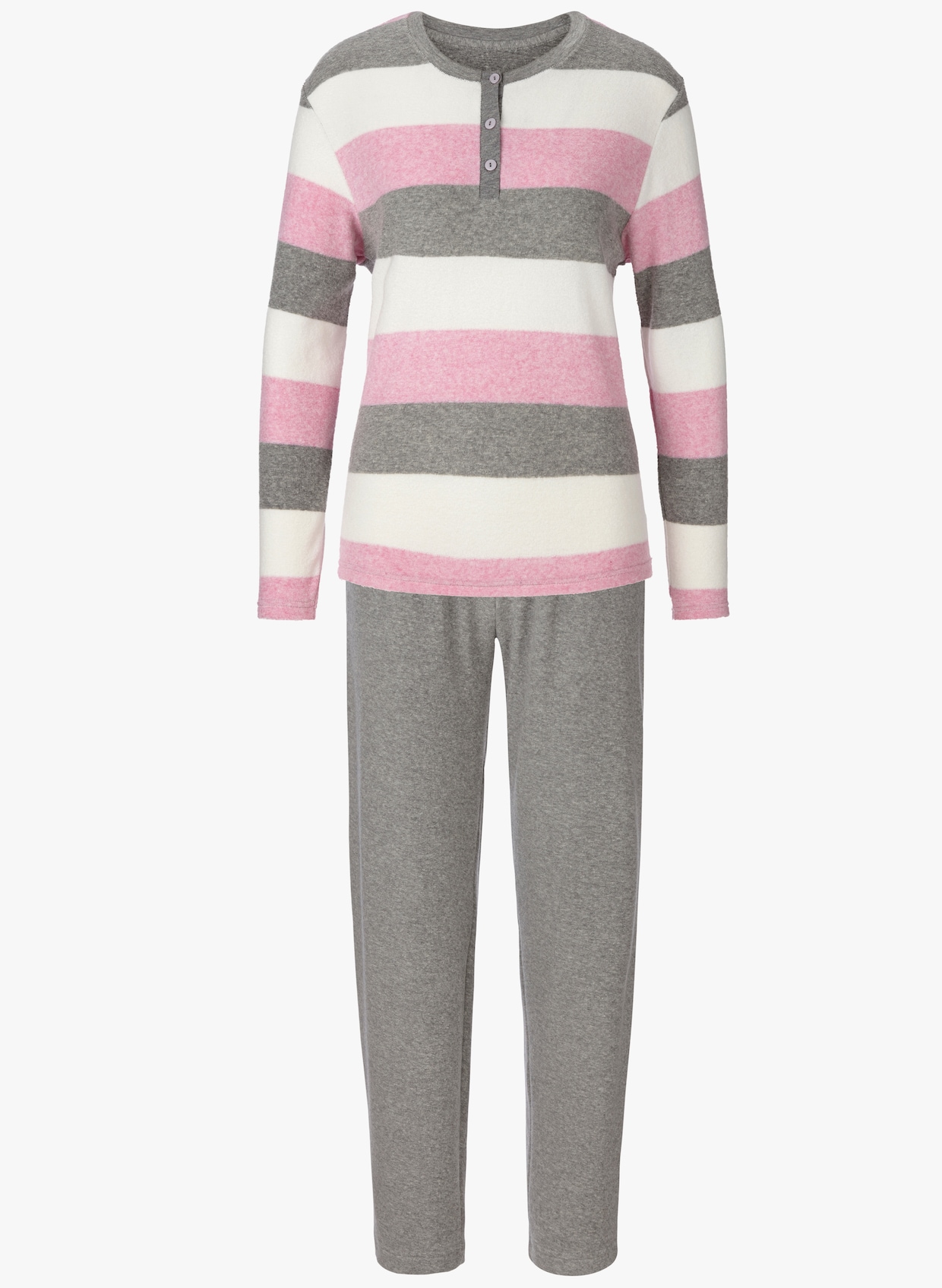 Normann Pyjama - roze/grijs gemêleerd