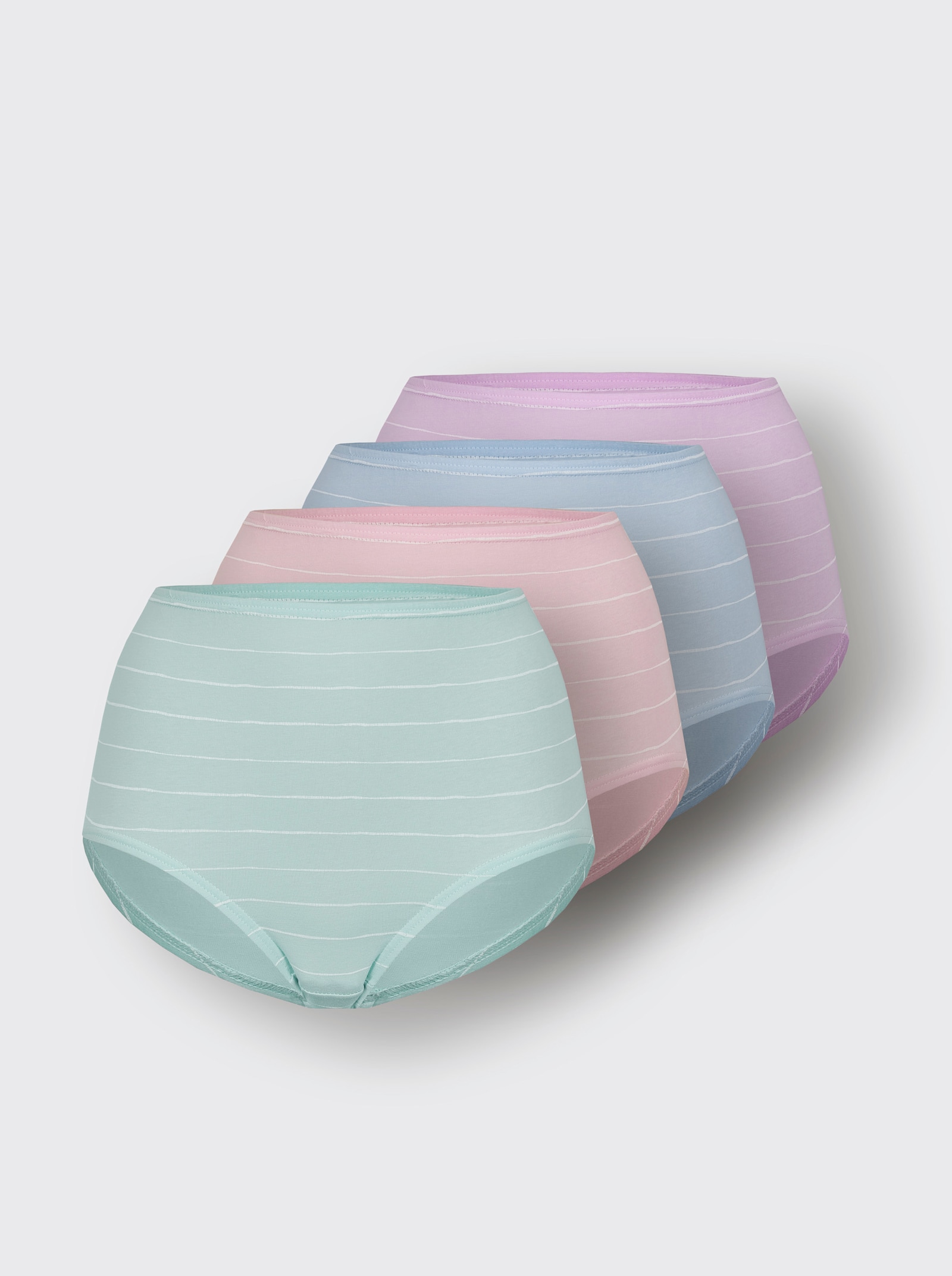 wäschepur Taillenslip - rosé + mint + eisblau + flieder