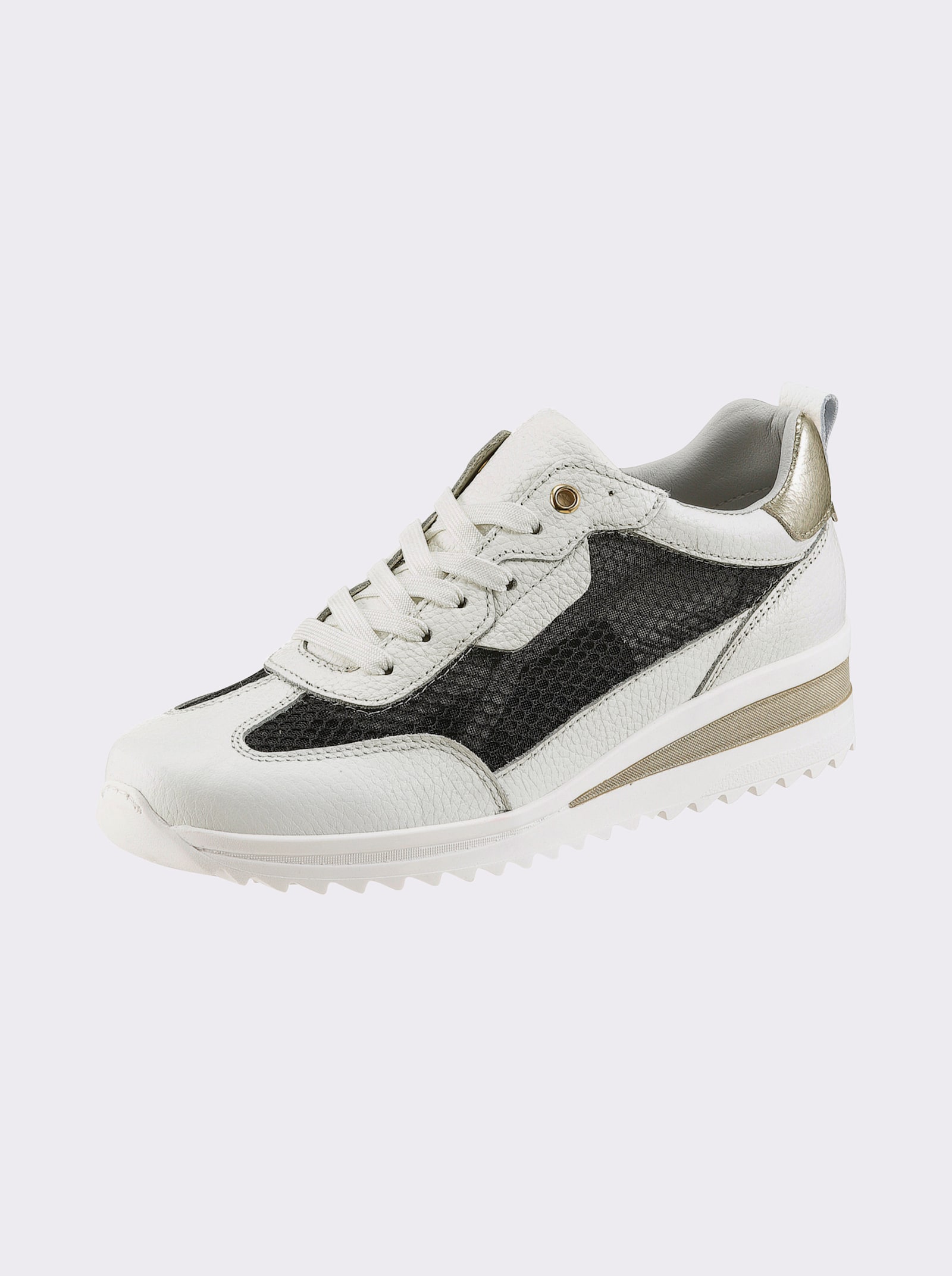 heine Sneaker mit Keilabsatz - weiß-schwarz