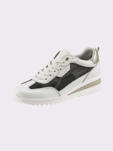 heine Sneaker mit Keilabsatz - weiß-schwarz