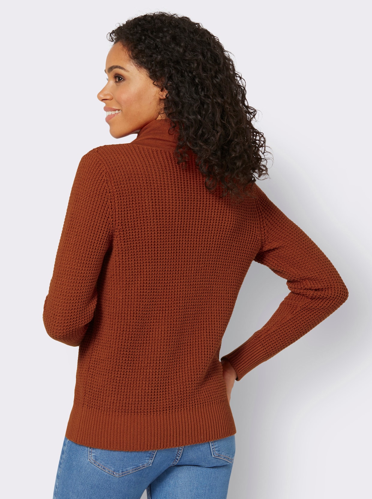Strickpullover - rostrot