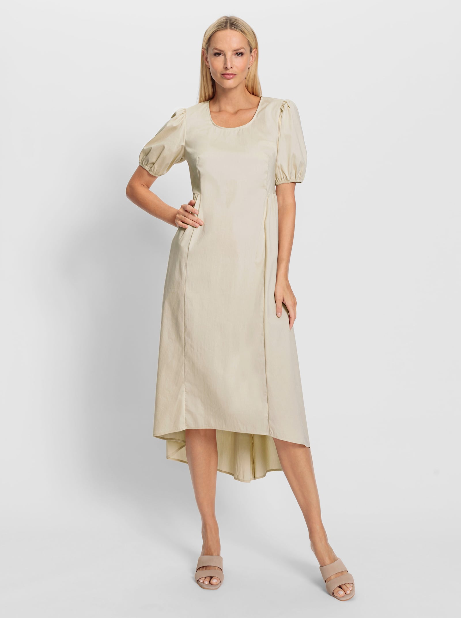 heine Sommerkleid mit Puffärmel - sand