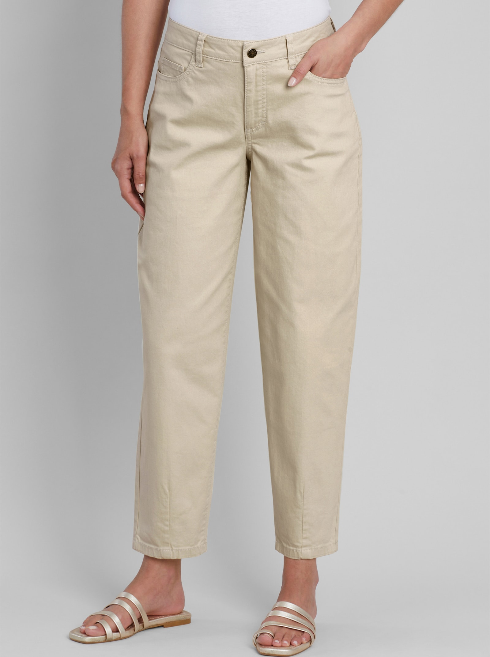 heine 5-Pocket-Hose im Barrel-Schnitt - sand
