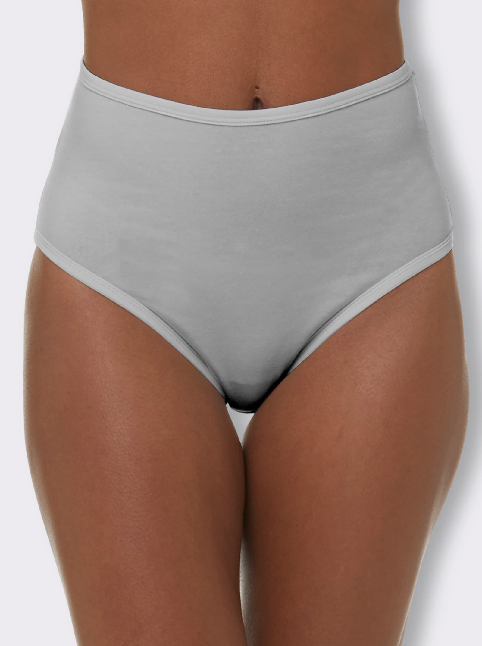 wäschepur Nohavičky, zvýšený pás, elastické lemy - strieborná + ružová + šampanská