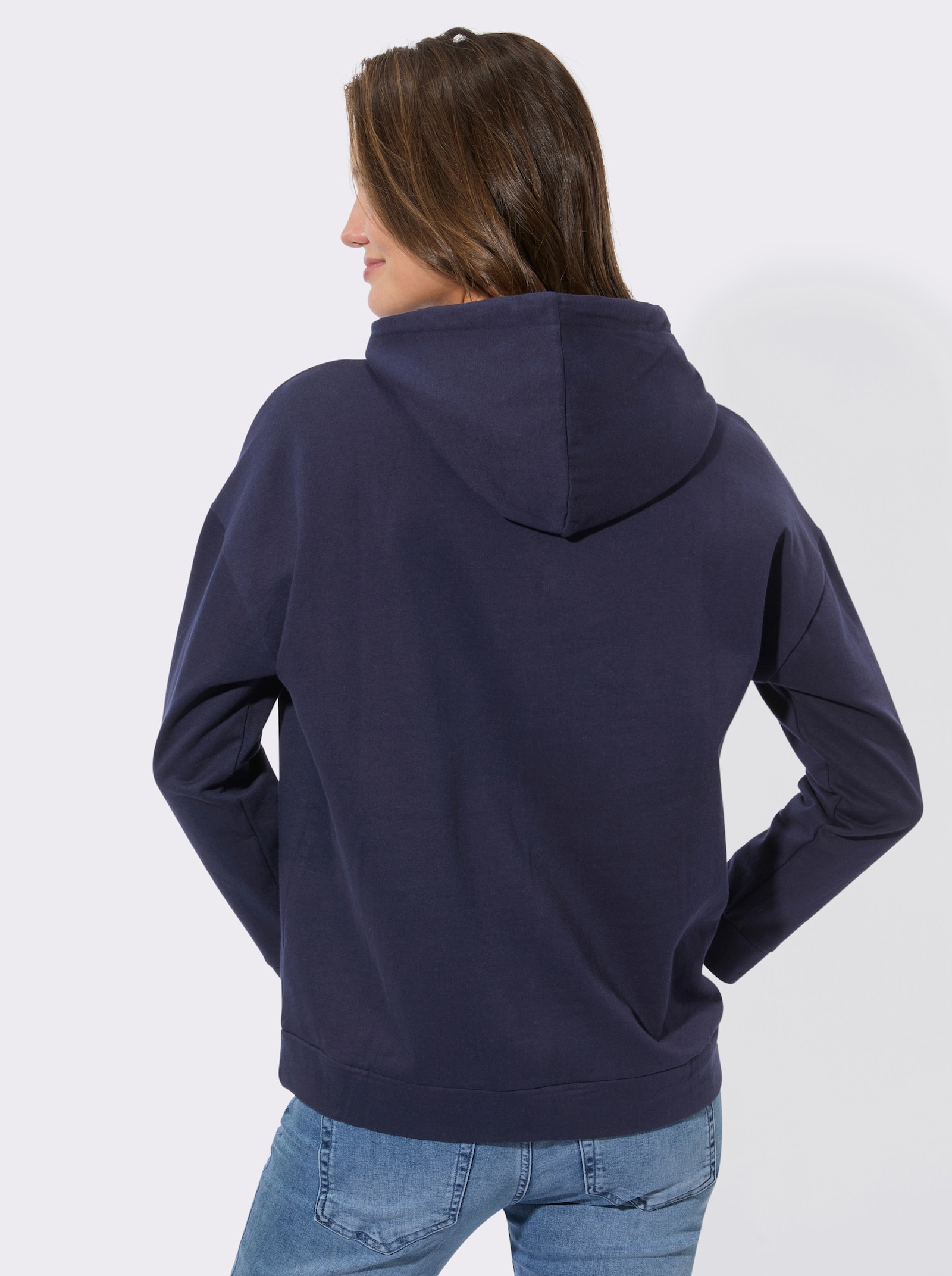 Sweatshirt mit Druck-Motiv - marine