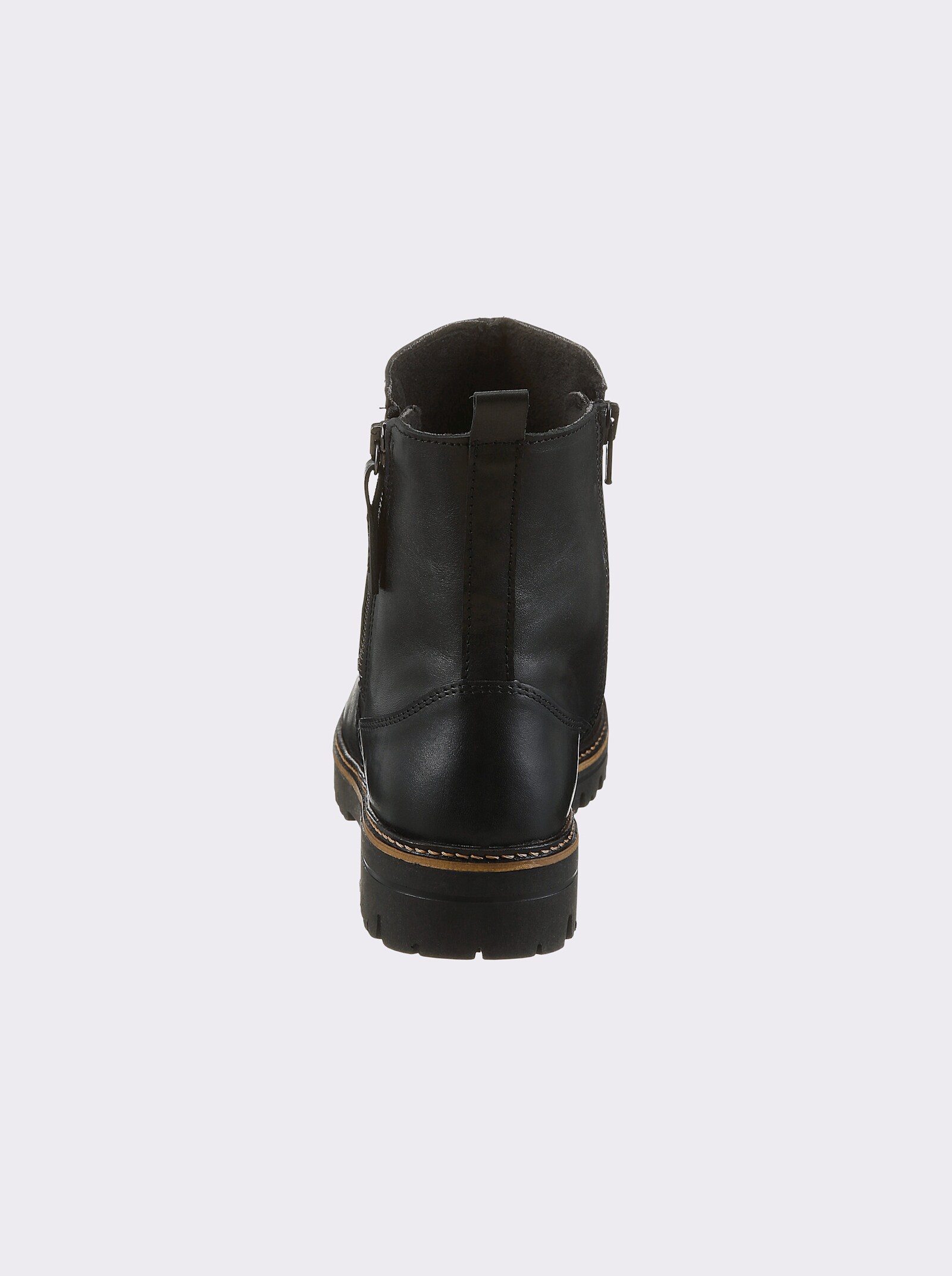 airsoft modern+ Stiefelette mit Wechselfußbett, Glattleder - schwarz