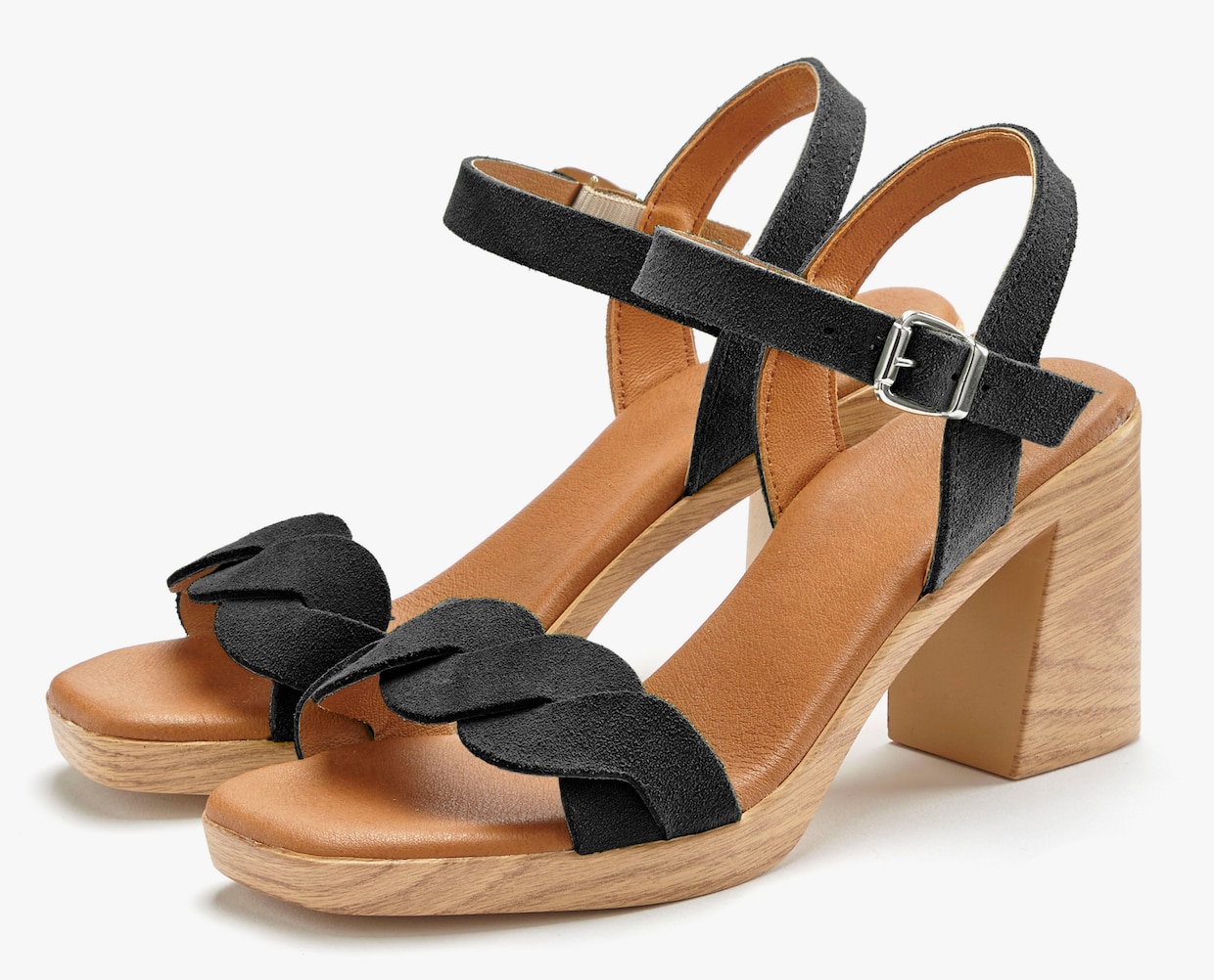 LASCANA Riemchensandalette - schwarz