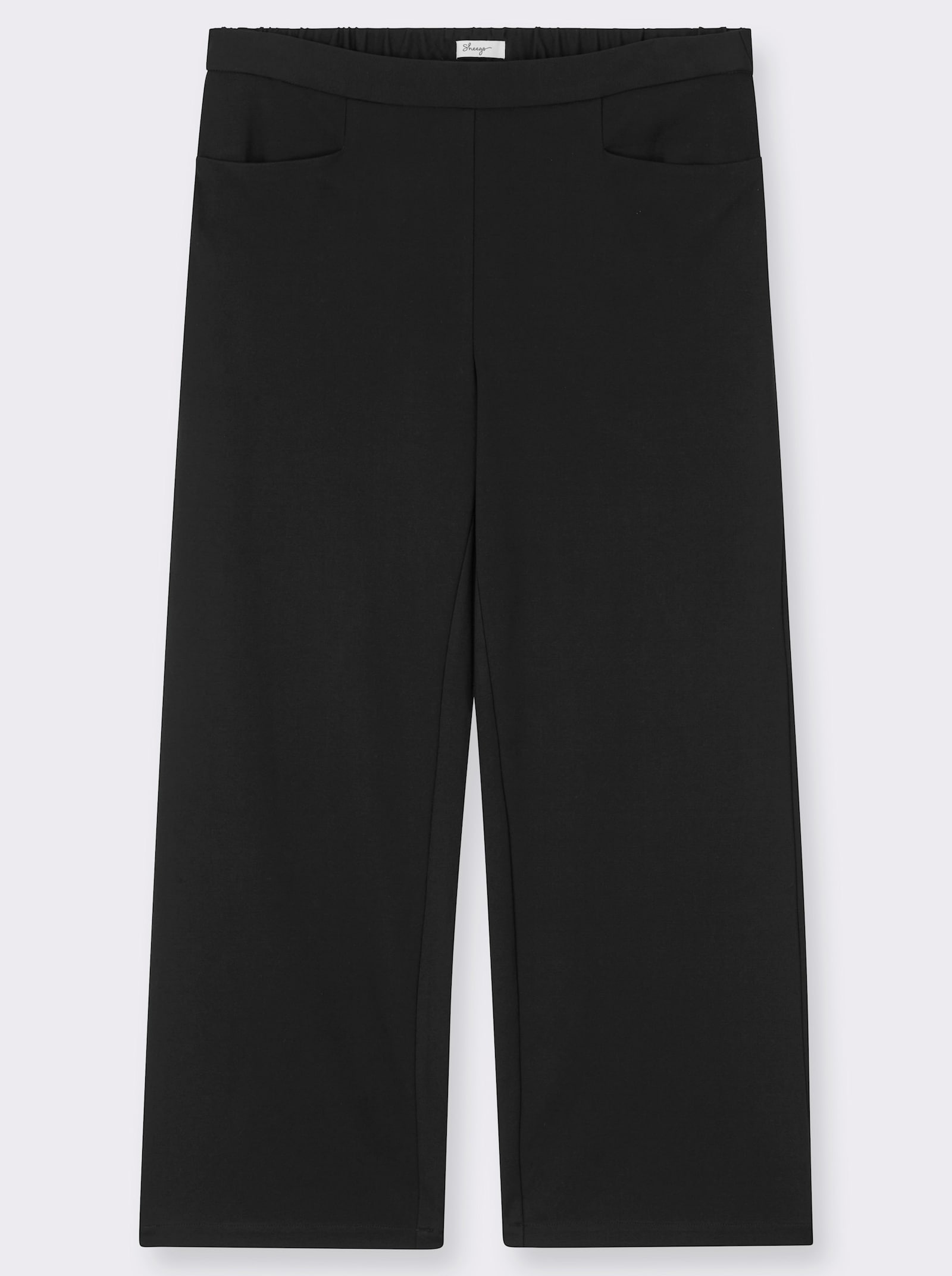sheego Schlupfhose mit weitem Bein, aus Interlock - schwarz