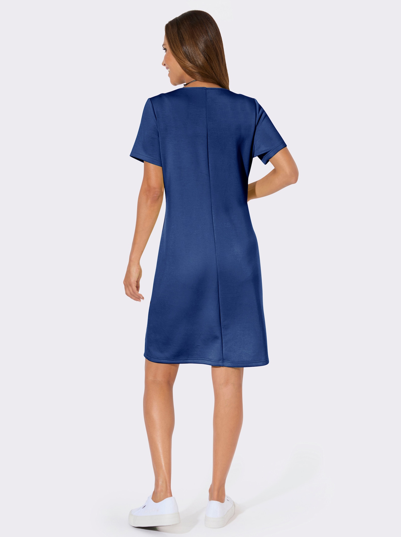 Sweatkleid mit Taschen - royalblau