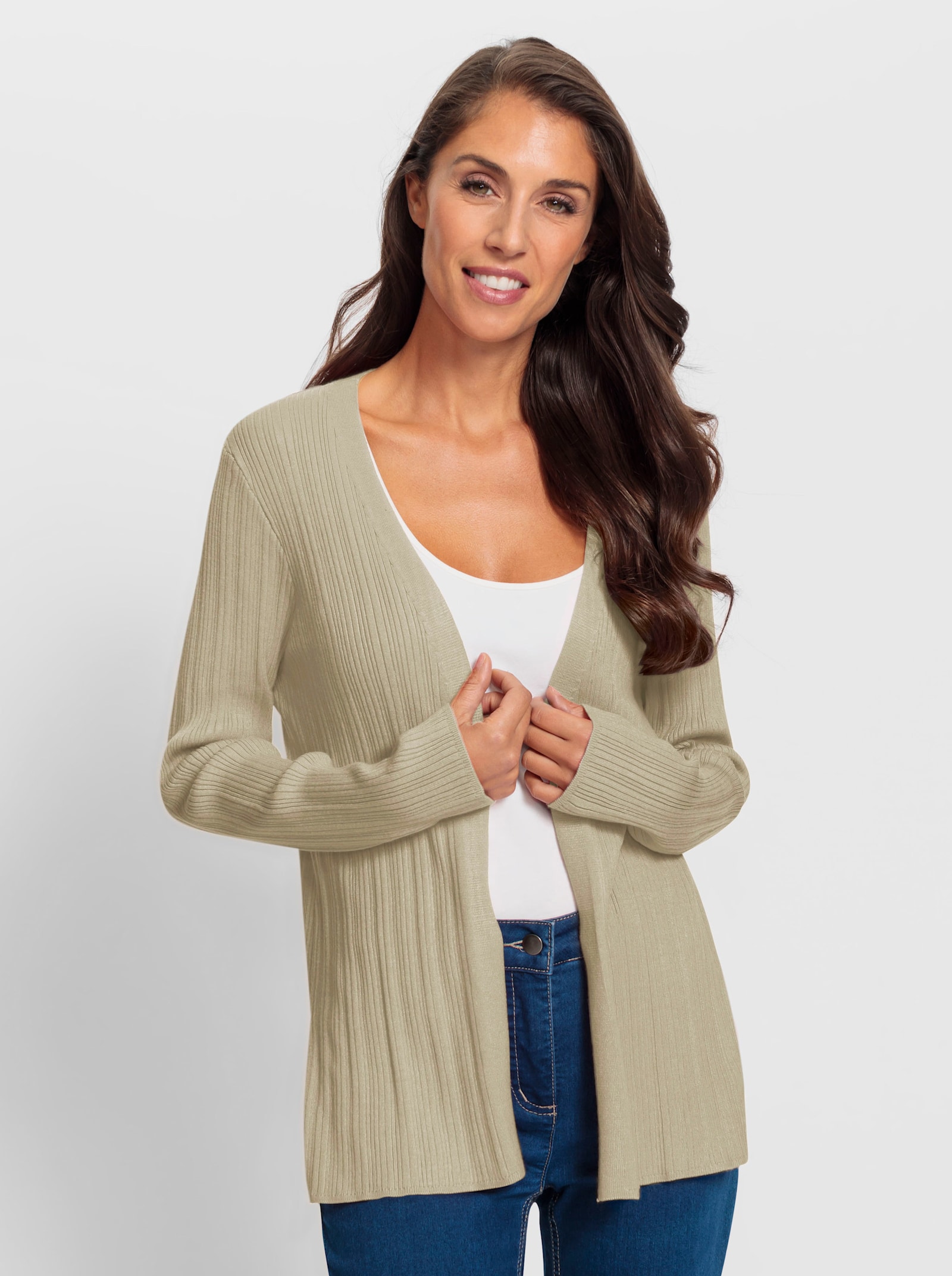 heine Cardigan sans fermeture - grège