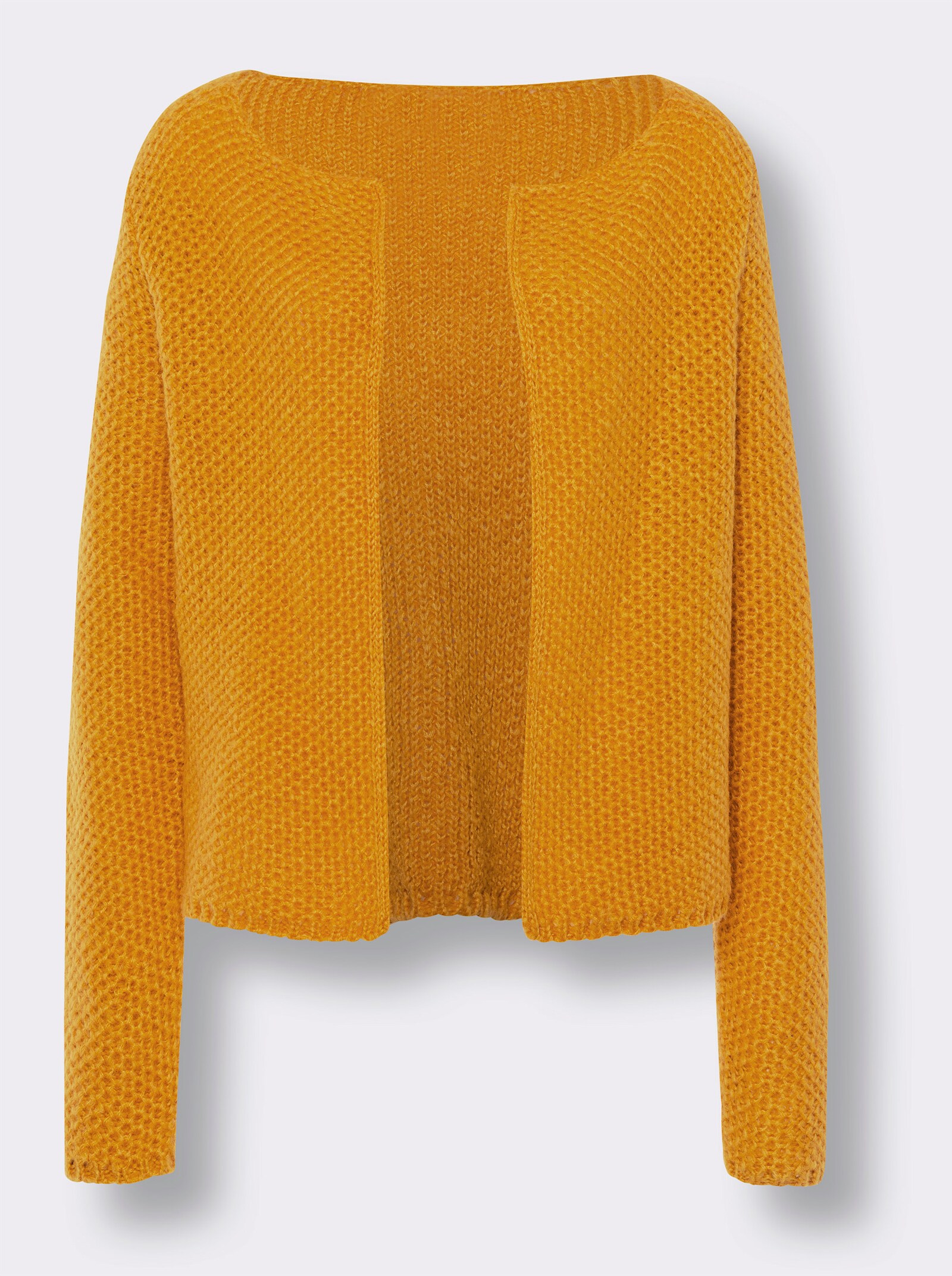 heine Veste en tricot à structure nid d'abeille - ocre