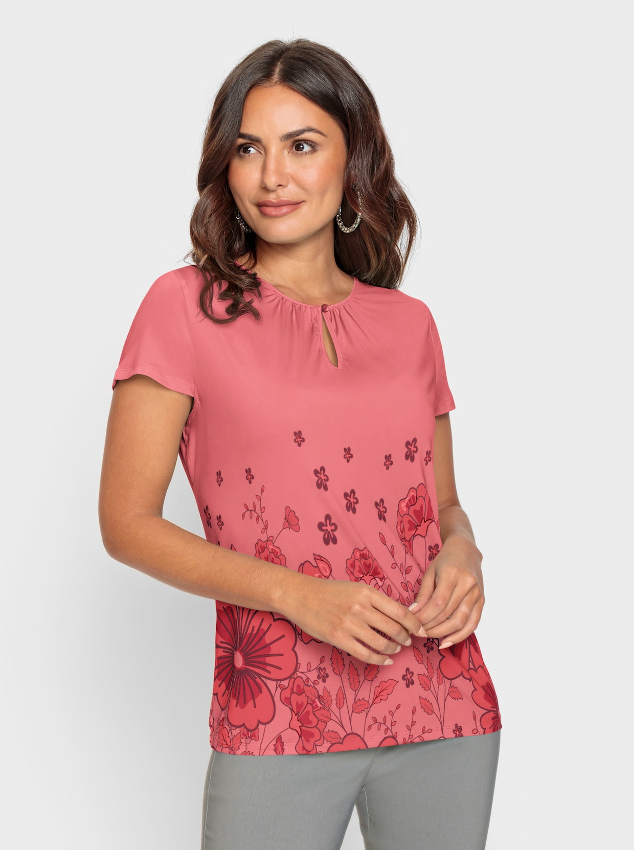Shirt met print - flamingo bedrukt