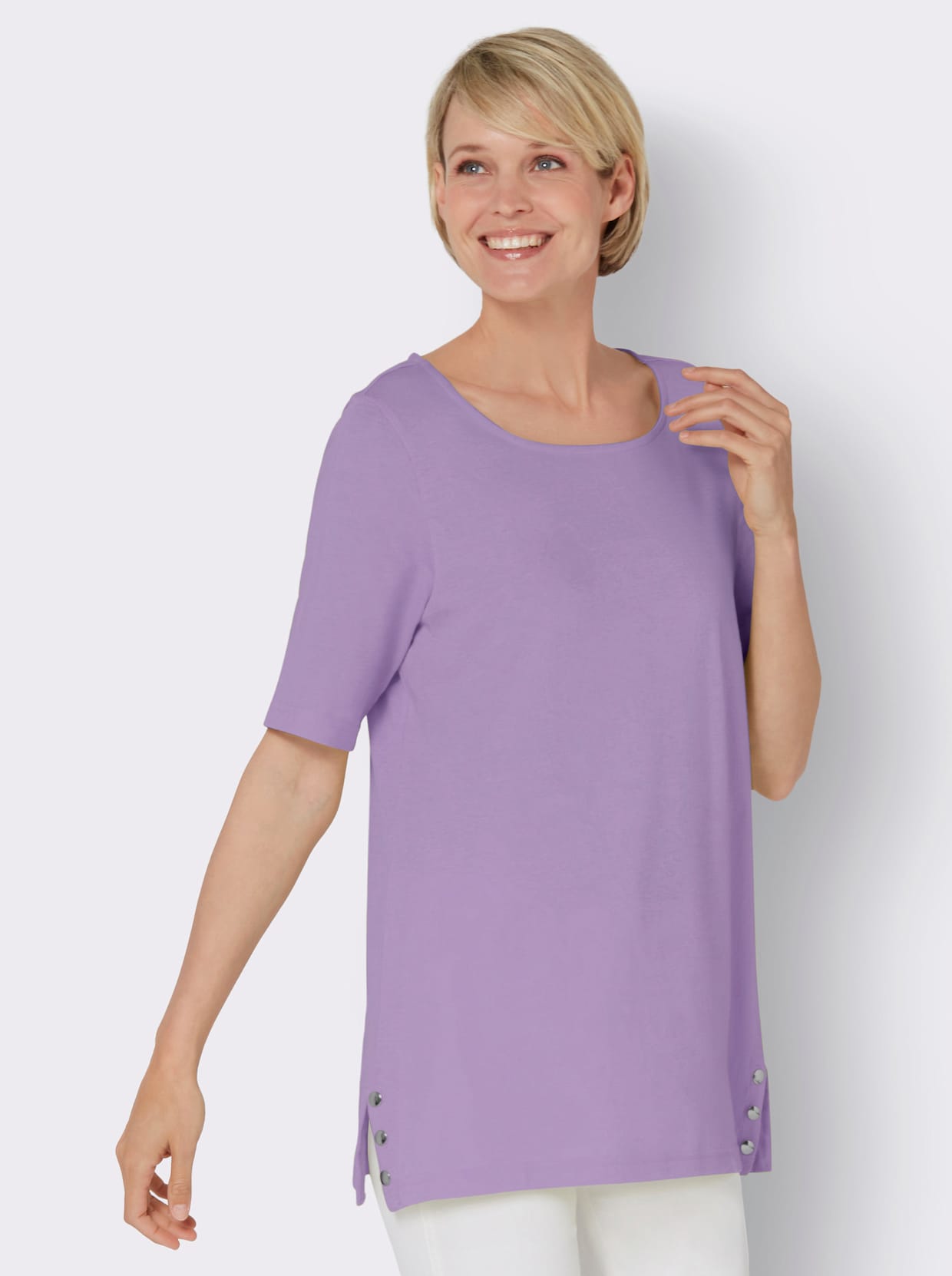 Shirt met korte mouwen - lavendel