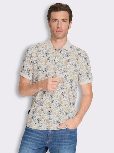 Marco Donati Kurzarmshirt mit floralem Druck - ecru-bedruckt