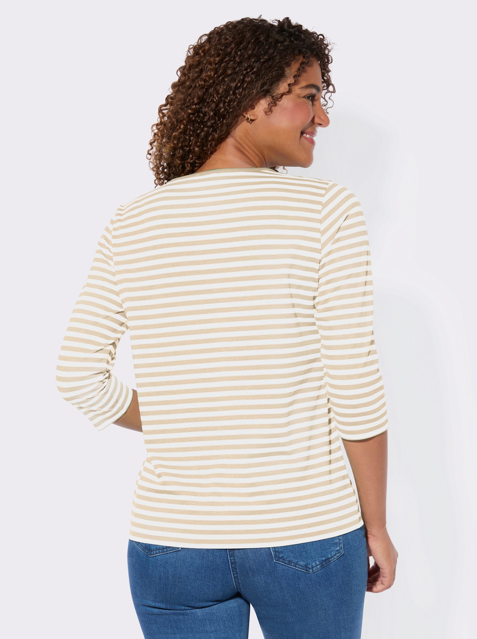 Shirt-Set mit 3/4-Ärmeln - sand
