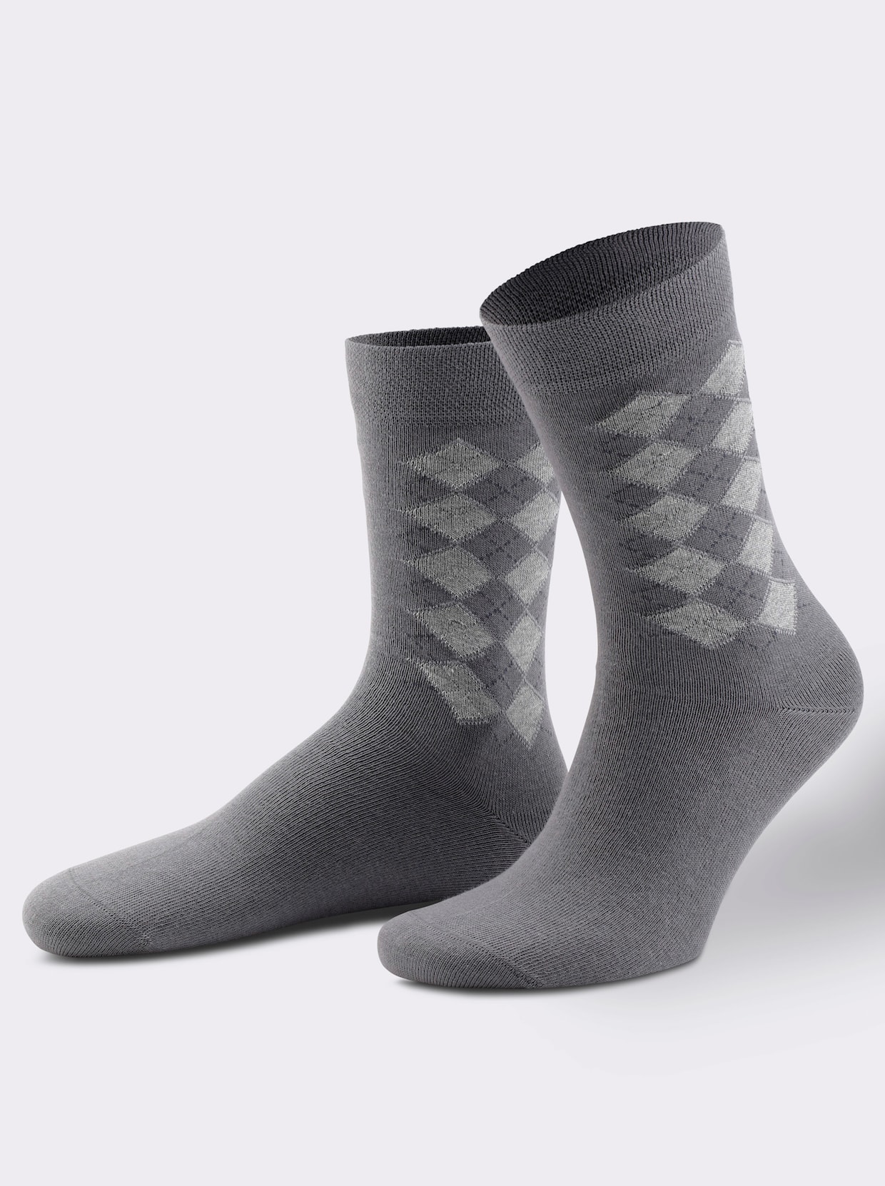 wäschepur Herren-Socken - grau-gemustert