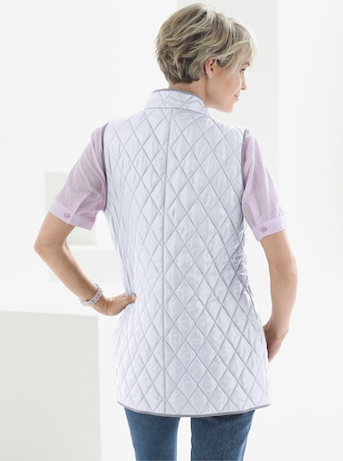 Steppweste mit Stehkragen - weiß