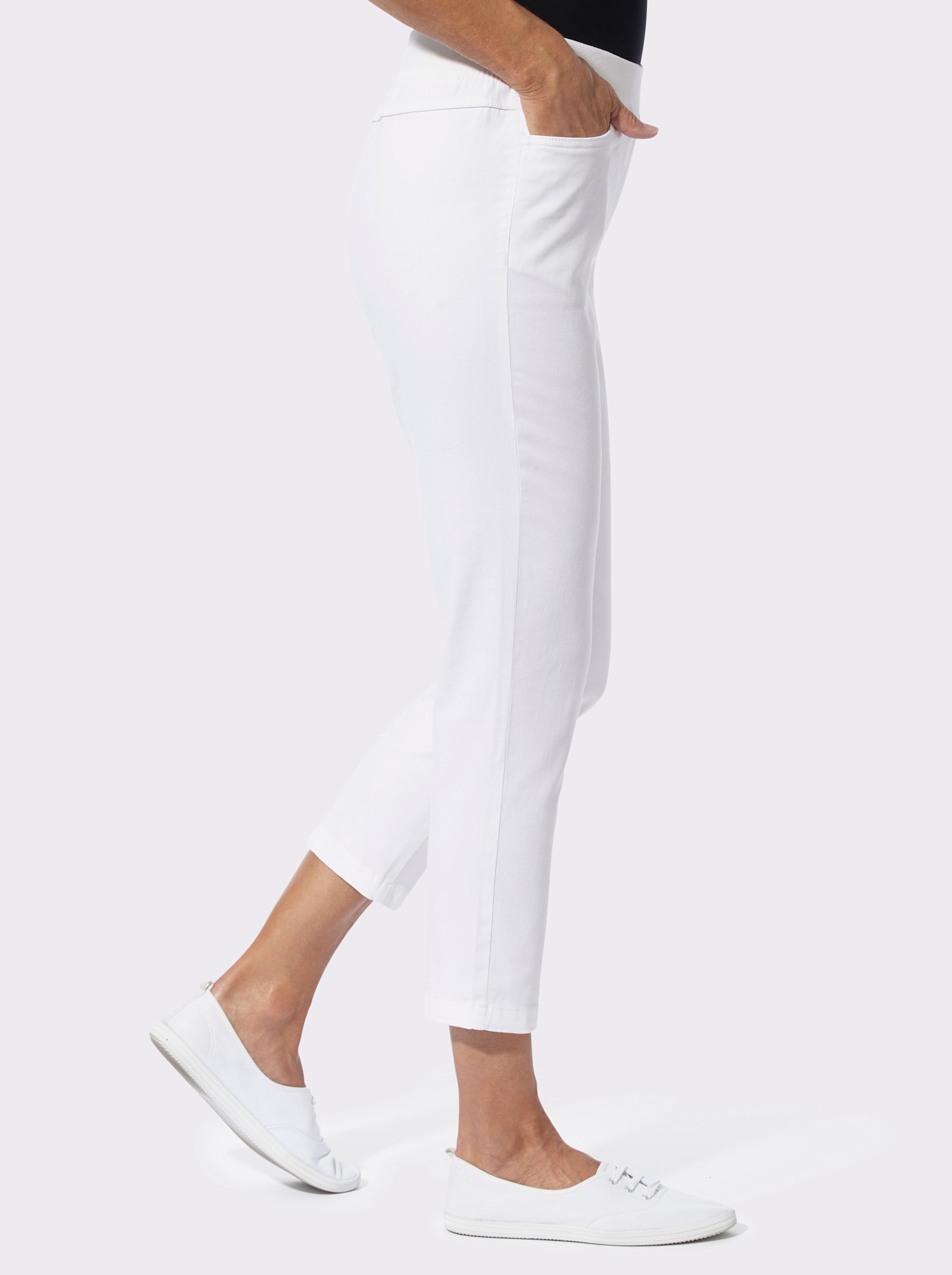 7/8-Hose in Schlupfform - weiß