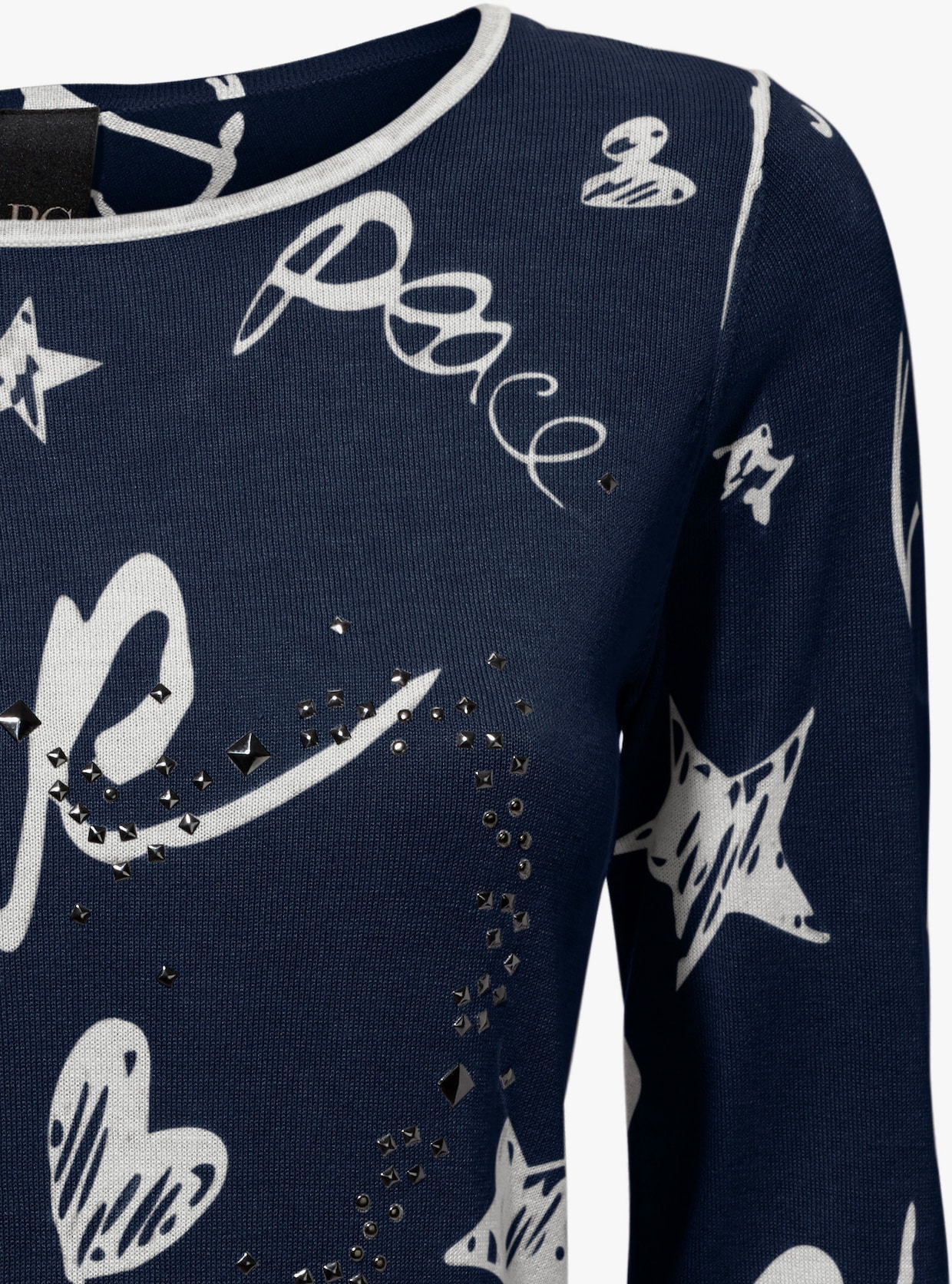 heine Pullover met print - marine