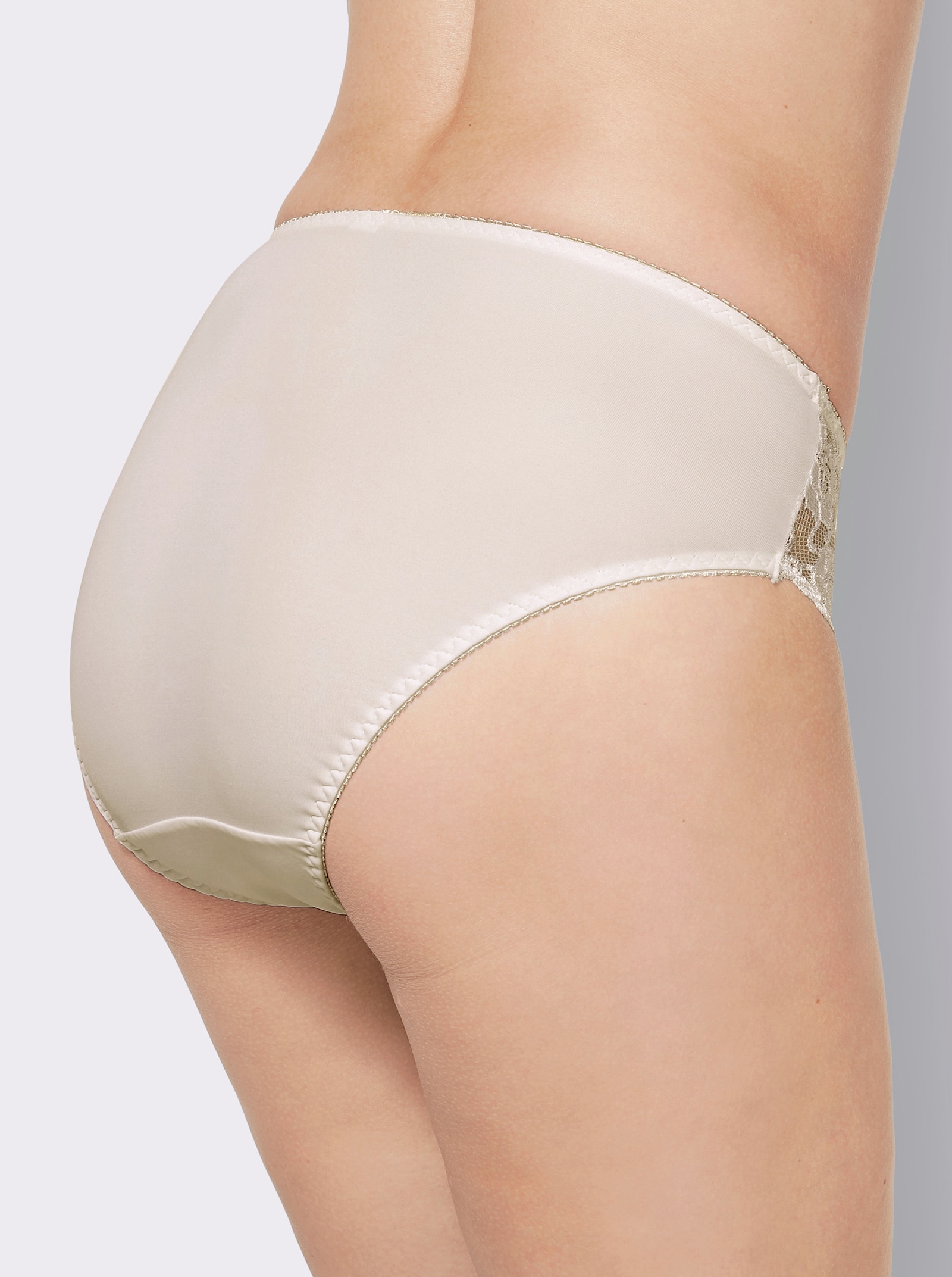 Sassa Kalhotky s bočními vsadkami - bílá + pudrová
