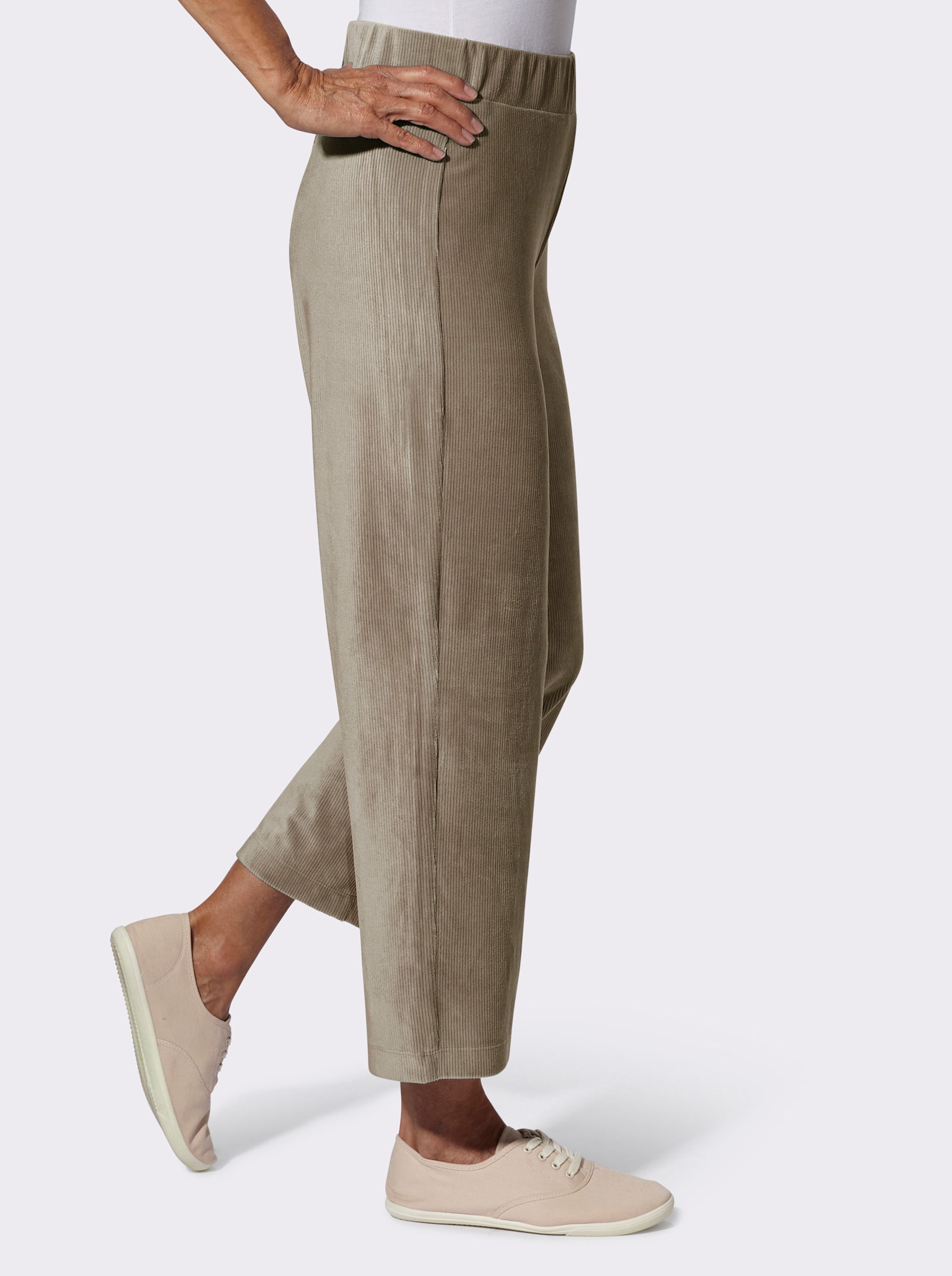 7/8-Hose mit Rundum-Dehnbund - taupe