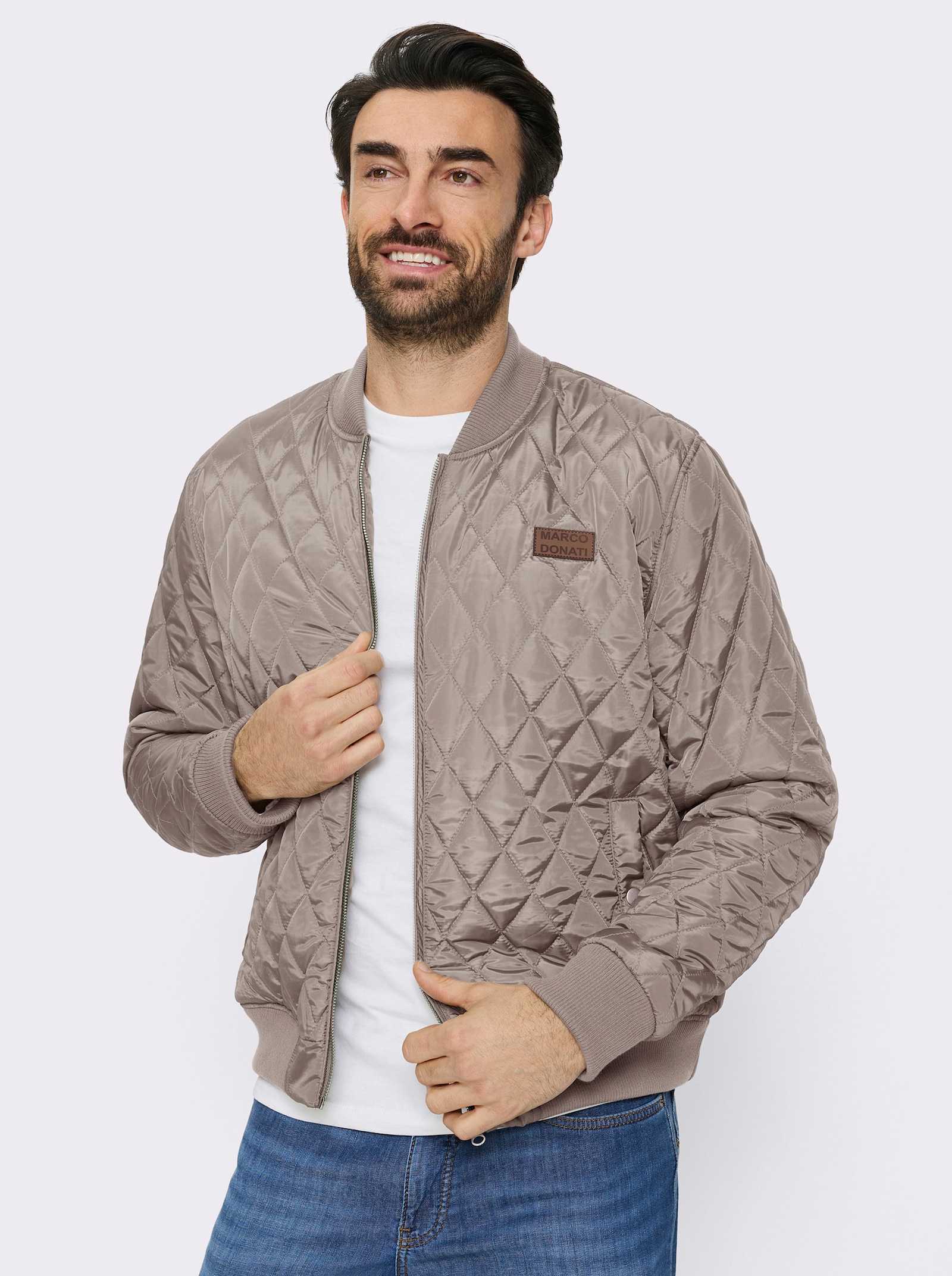 Marco Donati Steppjacke mit Rautensteppung - sesam