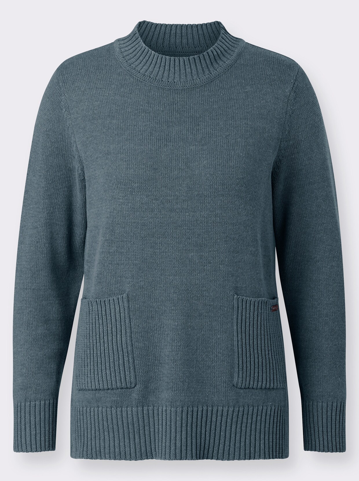 Gebreide pullover - lichtblauw gemêleerd