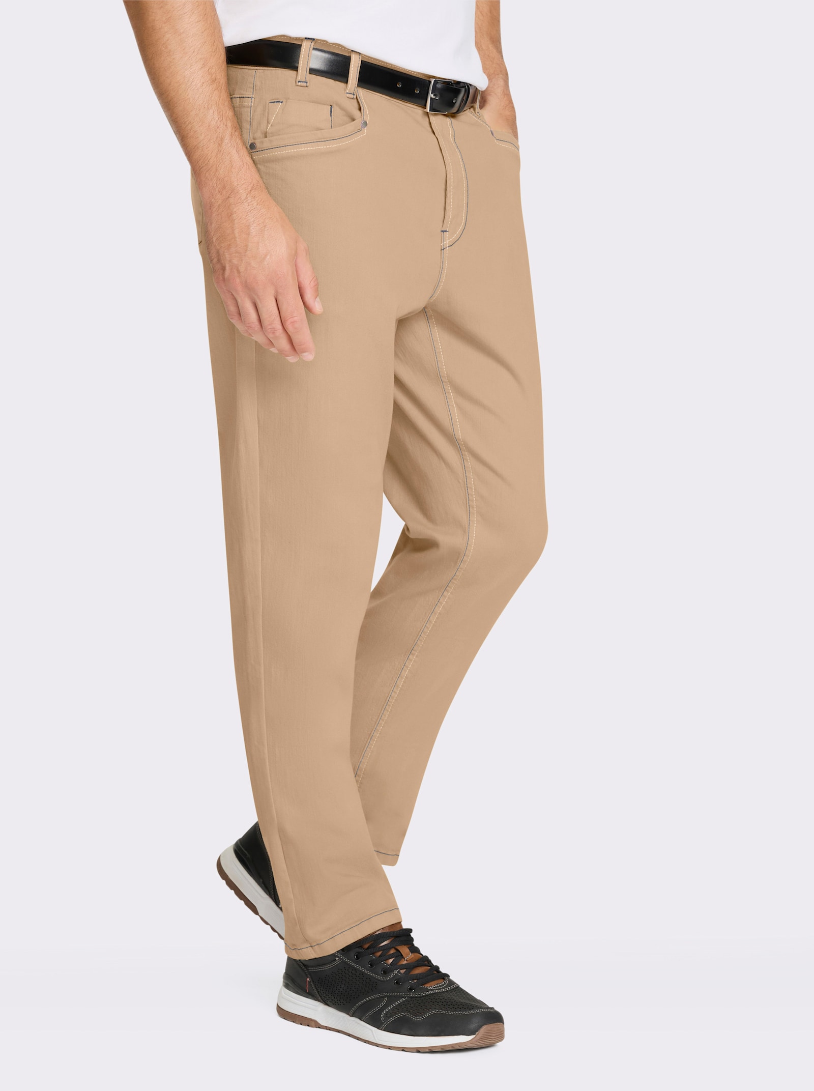 Marco Donati 5-Pocket-Jeans aus Baumwoll-Stretch - camel