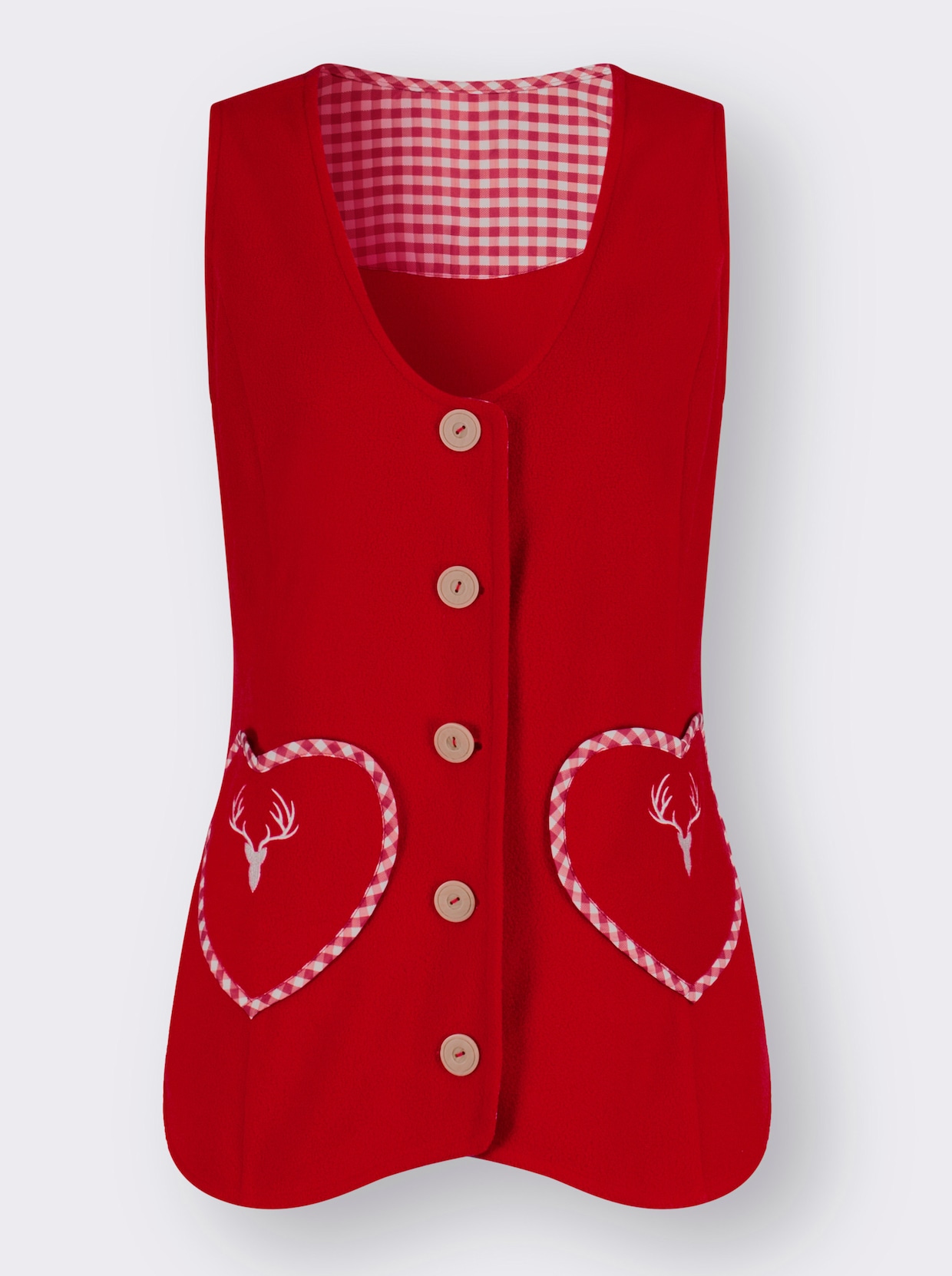 Fleecová vesta - červená