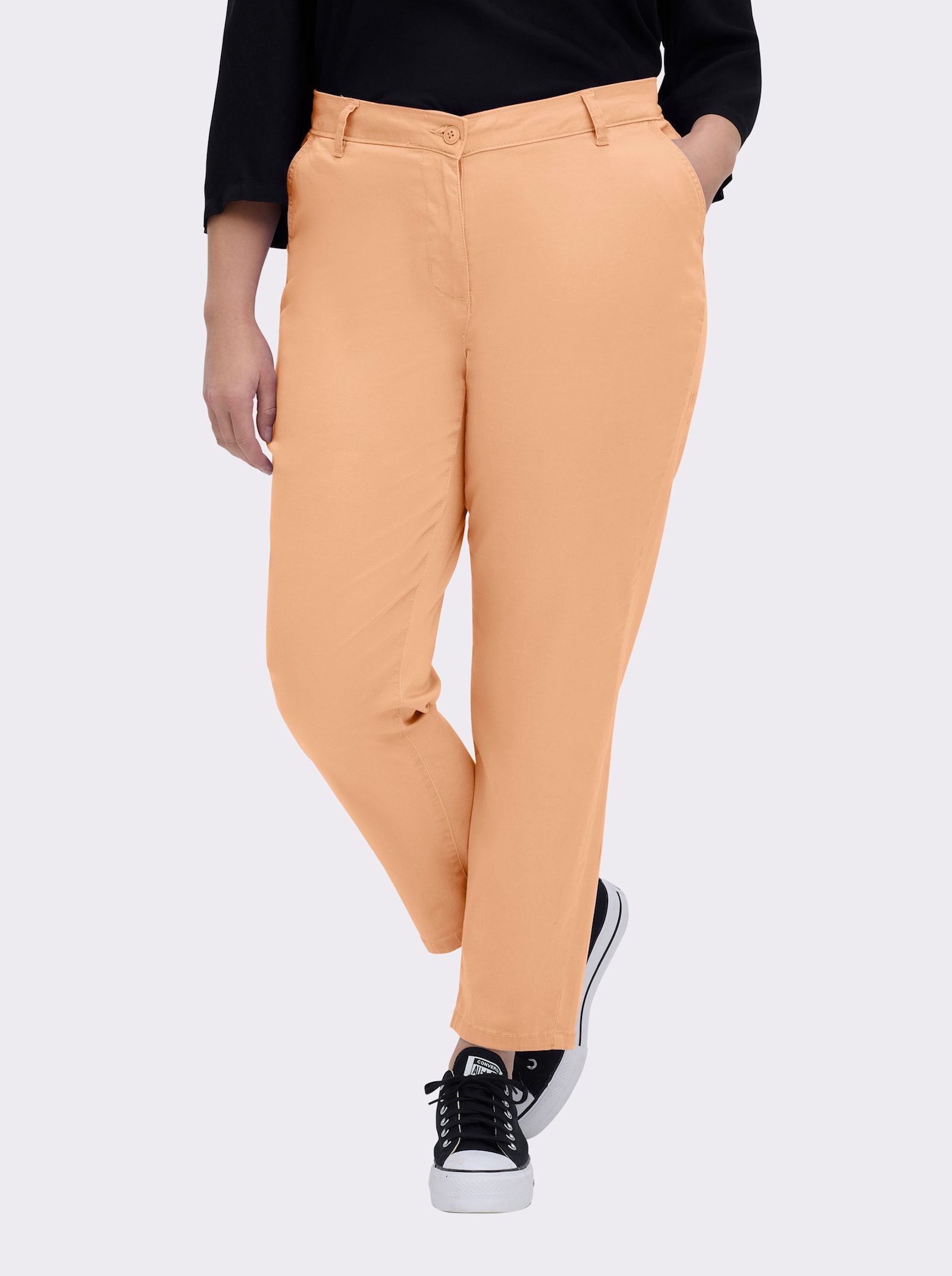 Chinohose in Baumwoll-Stretch-Qualität - apricot