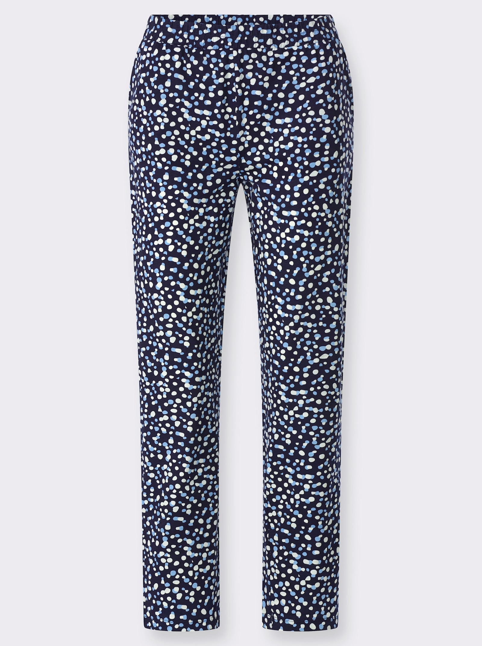 Freizeithose mit Grafik-Print - marine-bleu-bedruckt