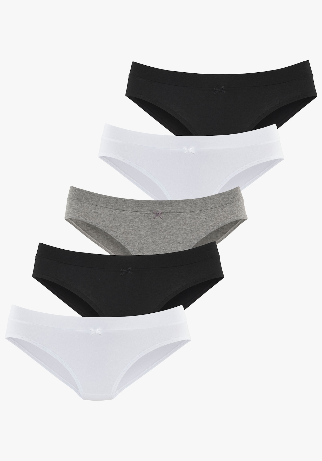 Vivance Jazz-Pants Slips - off-white, anthrazit meliert, schwarz