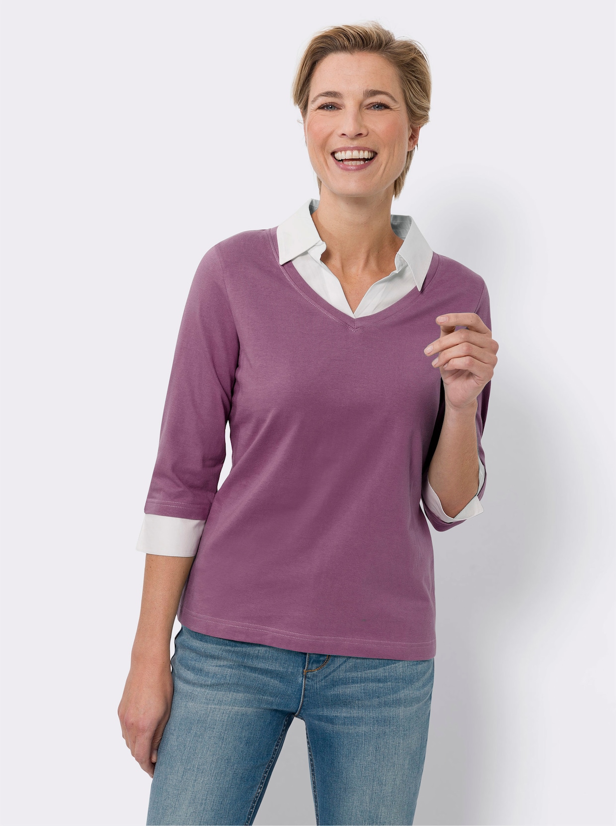 2-in-1-shirt - violet