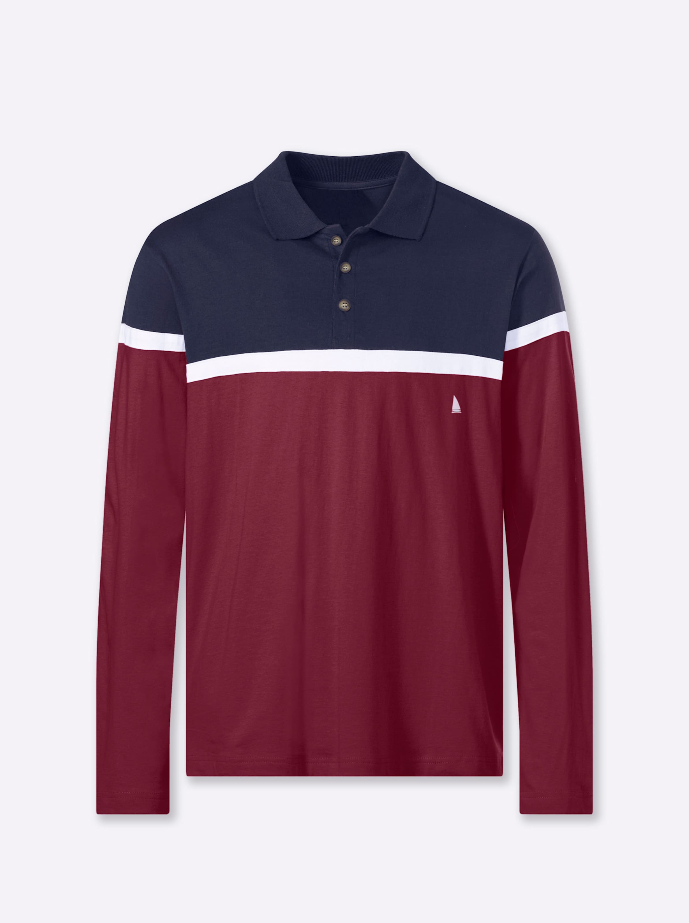 Langarm-Poloshirt