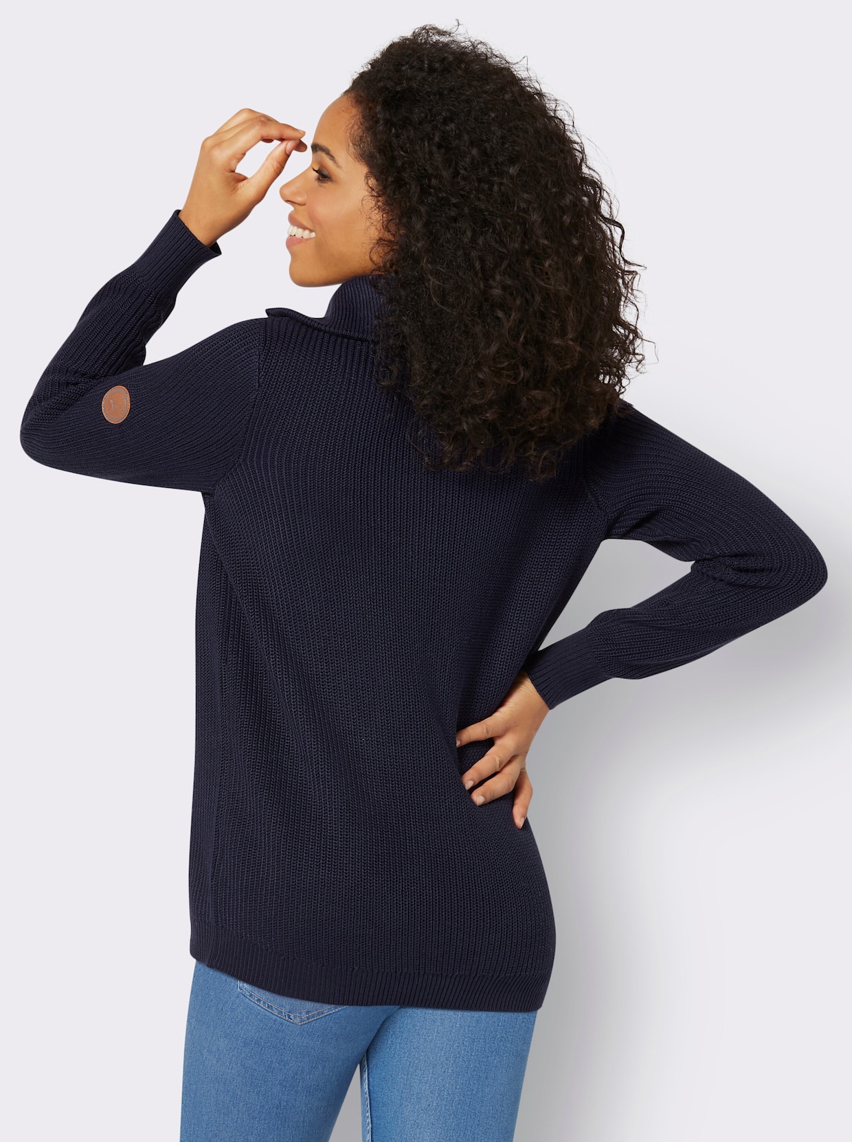 Gebreide pullover - marine