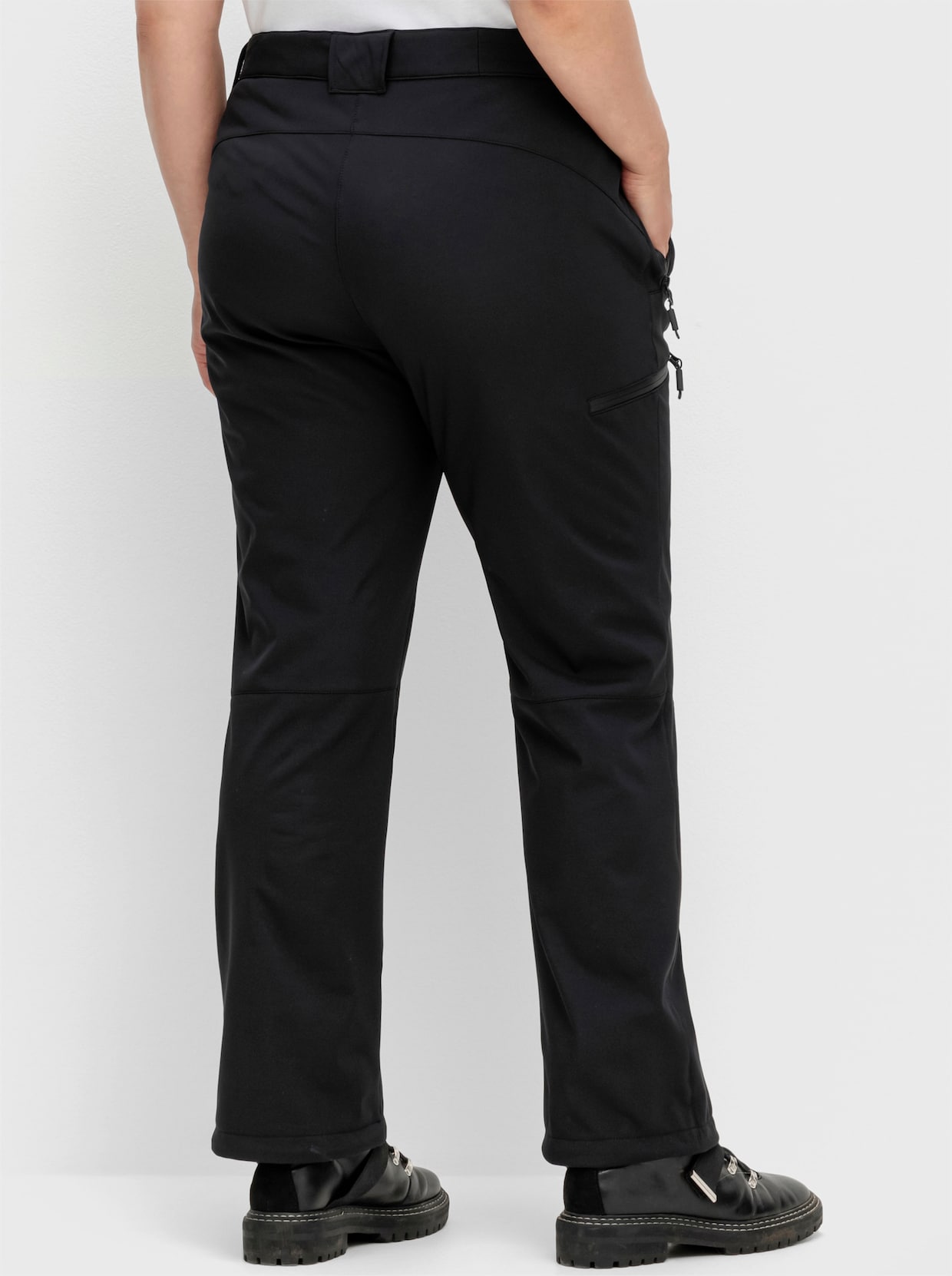 sheego Softshell-broek - zwart