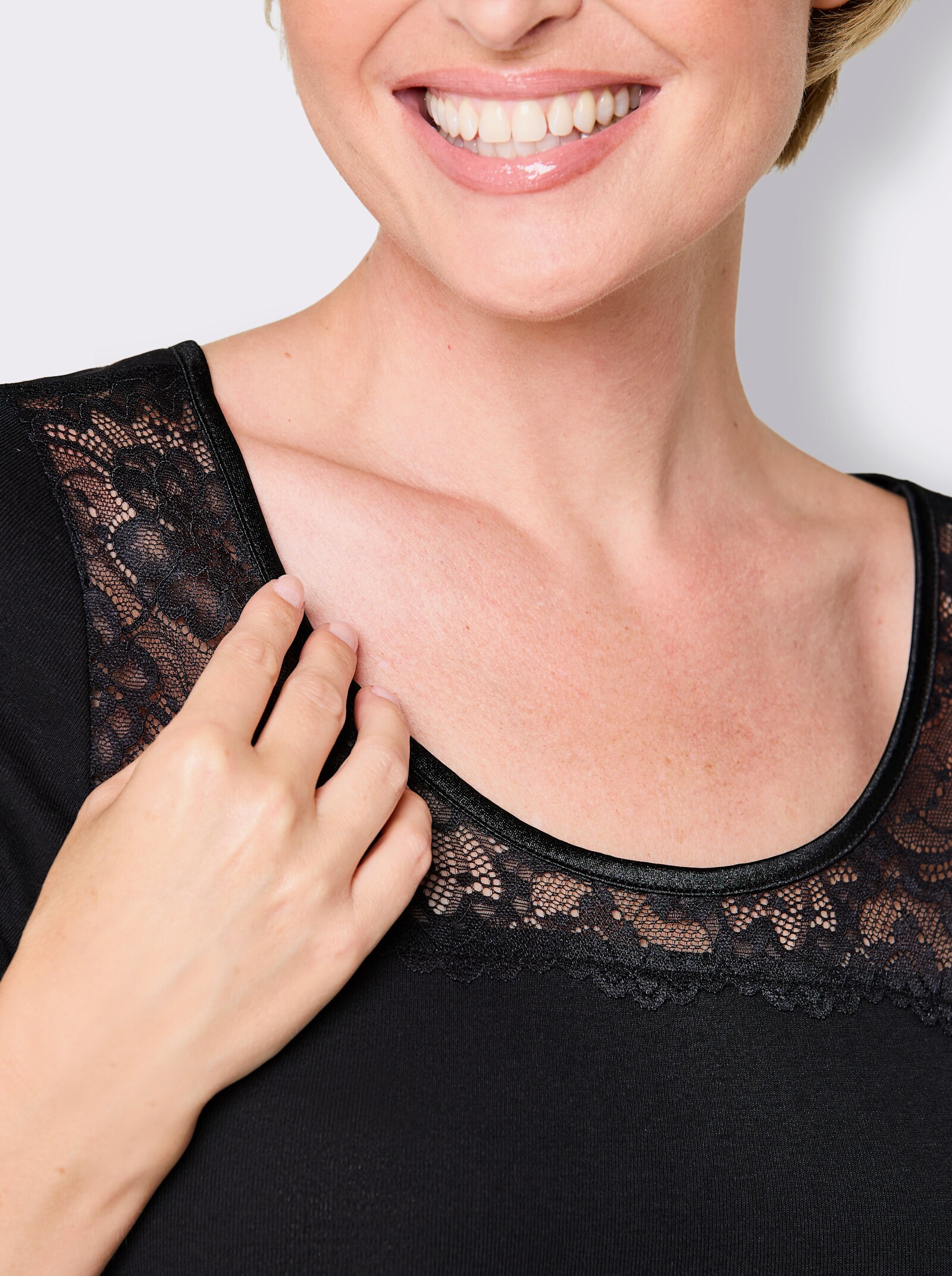 wäschepur Blazershirt - schwarz