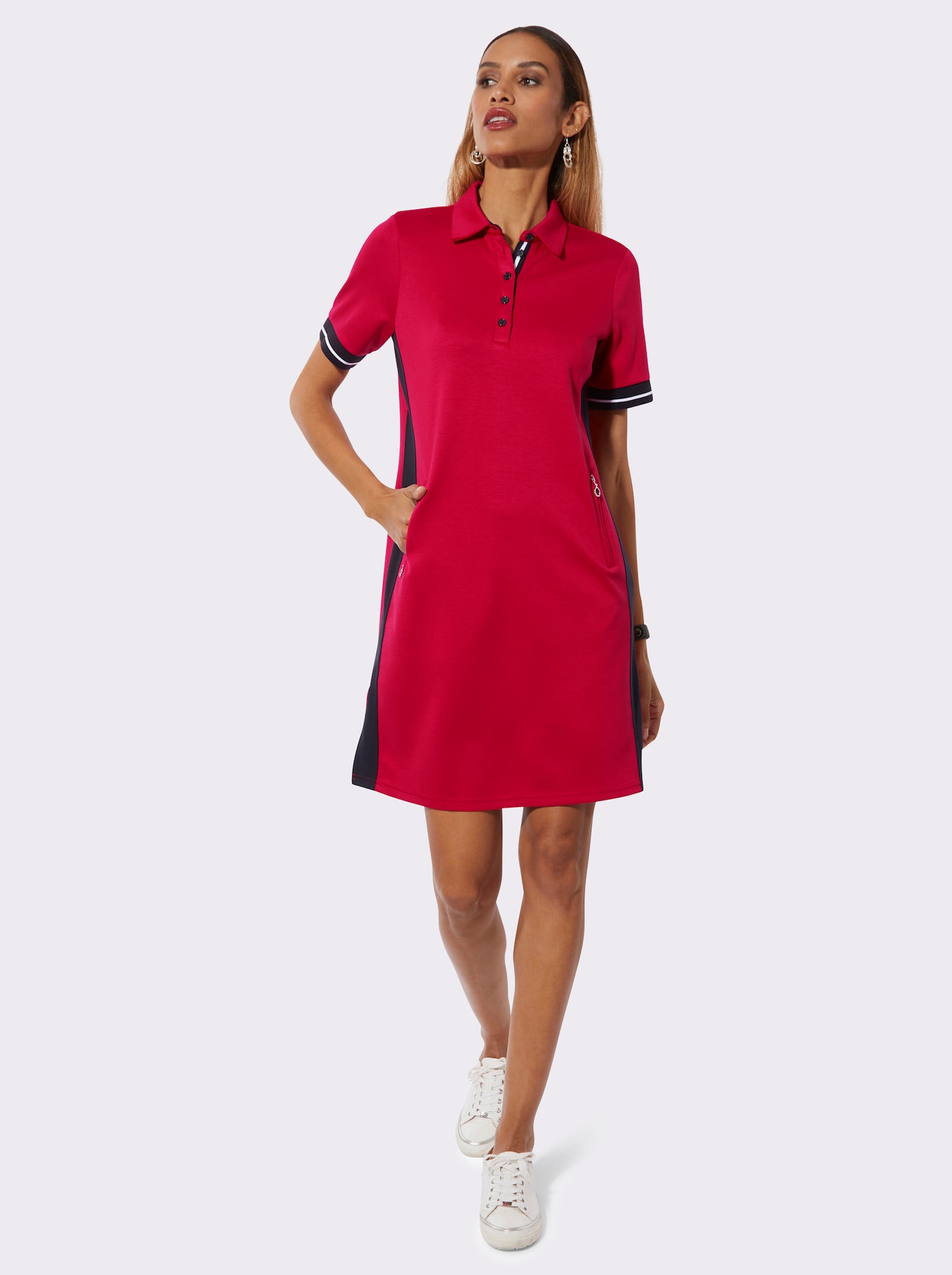 Polokleid mit Modal (TENCEL) - rot