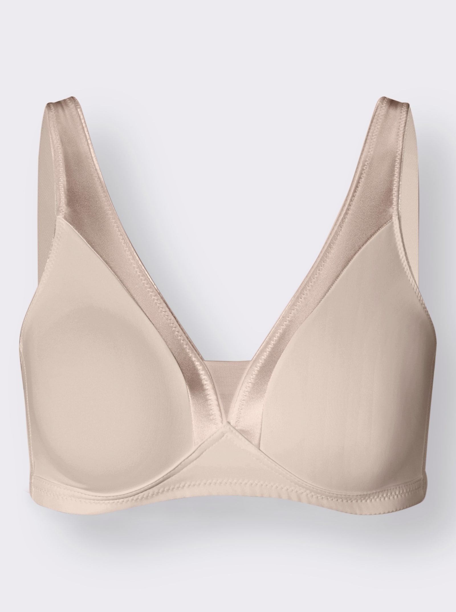 Naturana Soutien-gorge confort sans armatures avec bordure brillante - café au lait