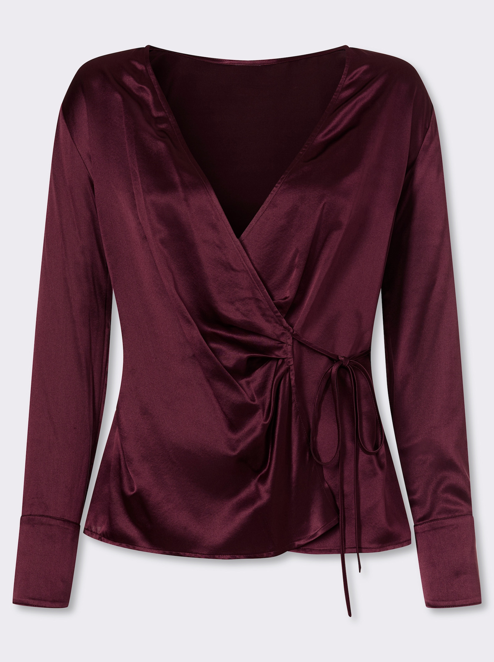 heine Wickelbluse im Seide-Viskose-Mix - burgund