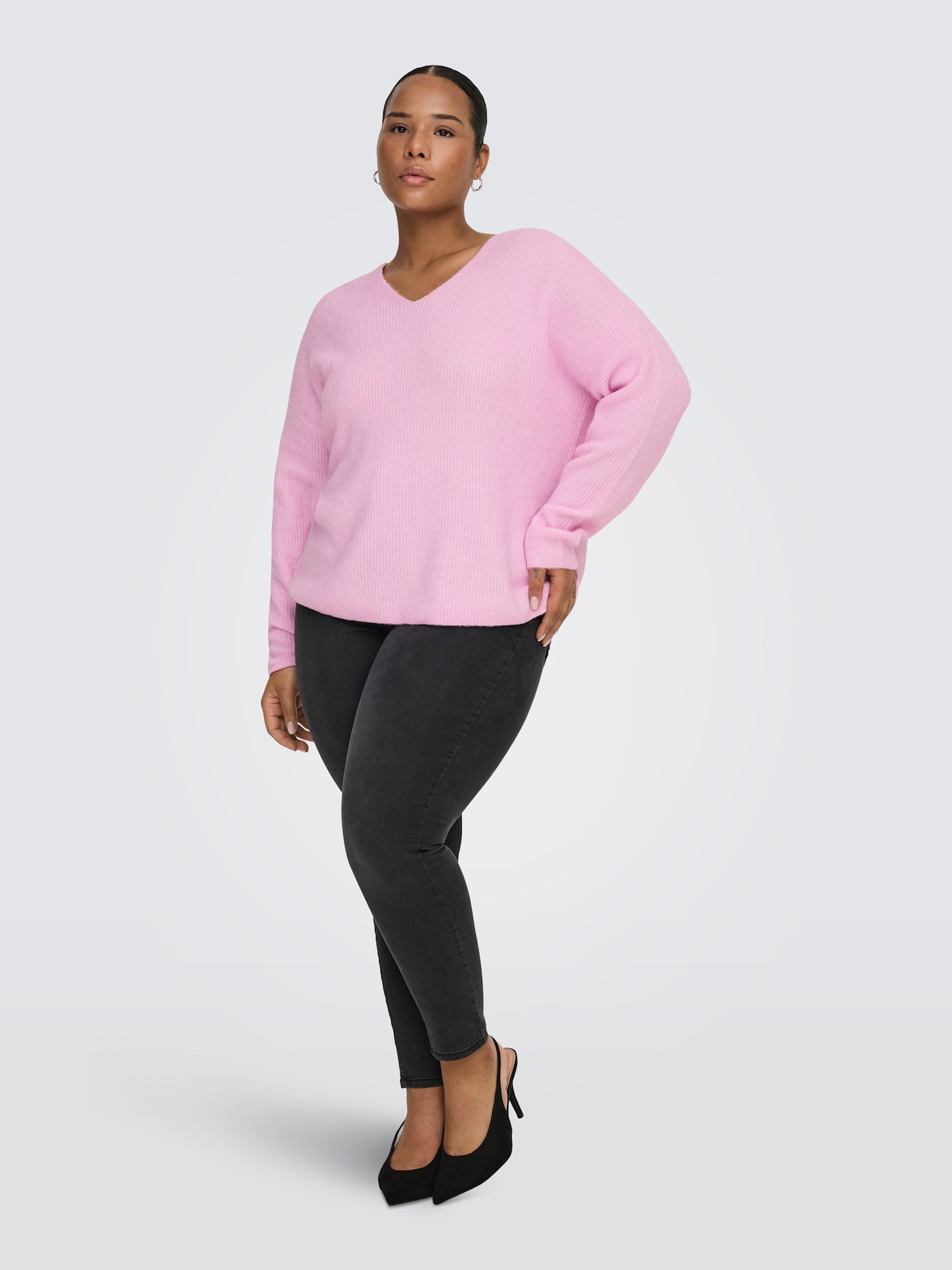 ONLY CARMAKOMA Strickpullover - pink lady