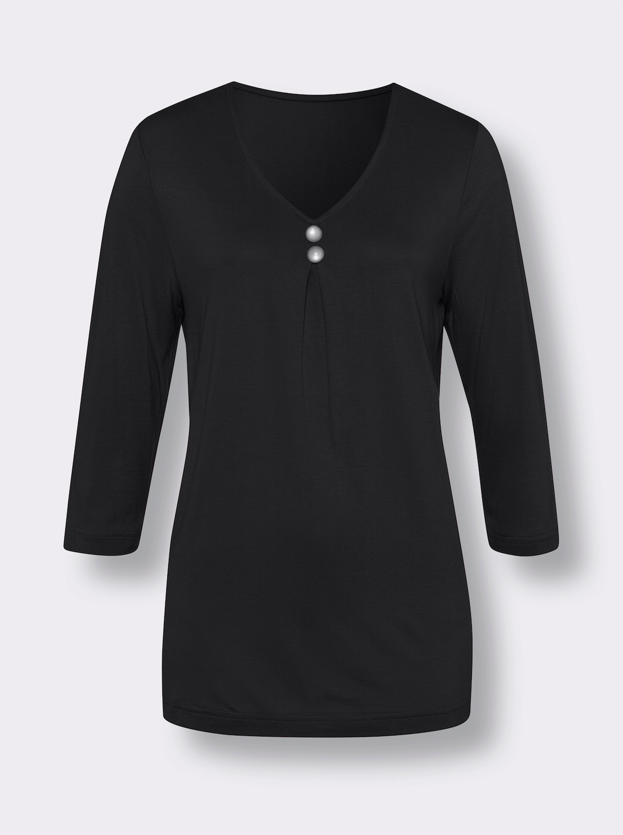 3/4-Arm-Shirt - schwarz