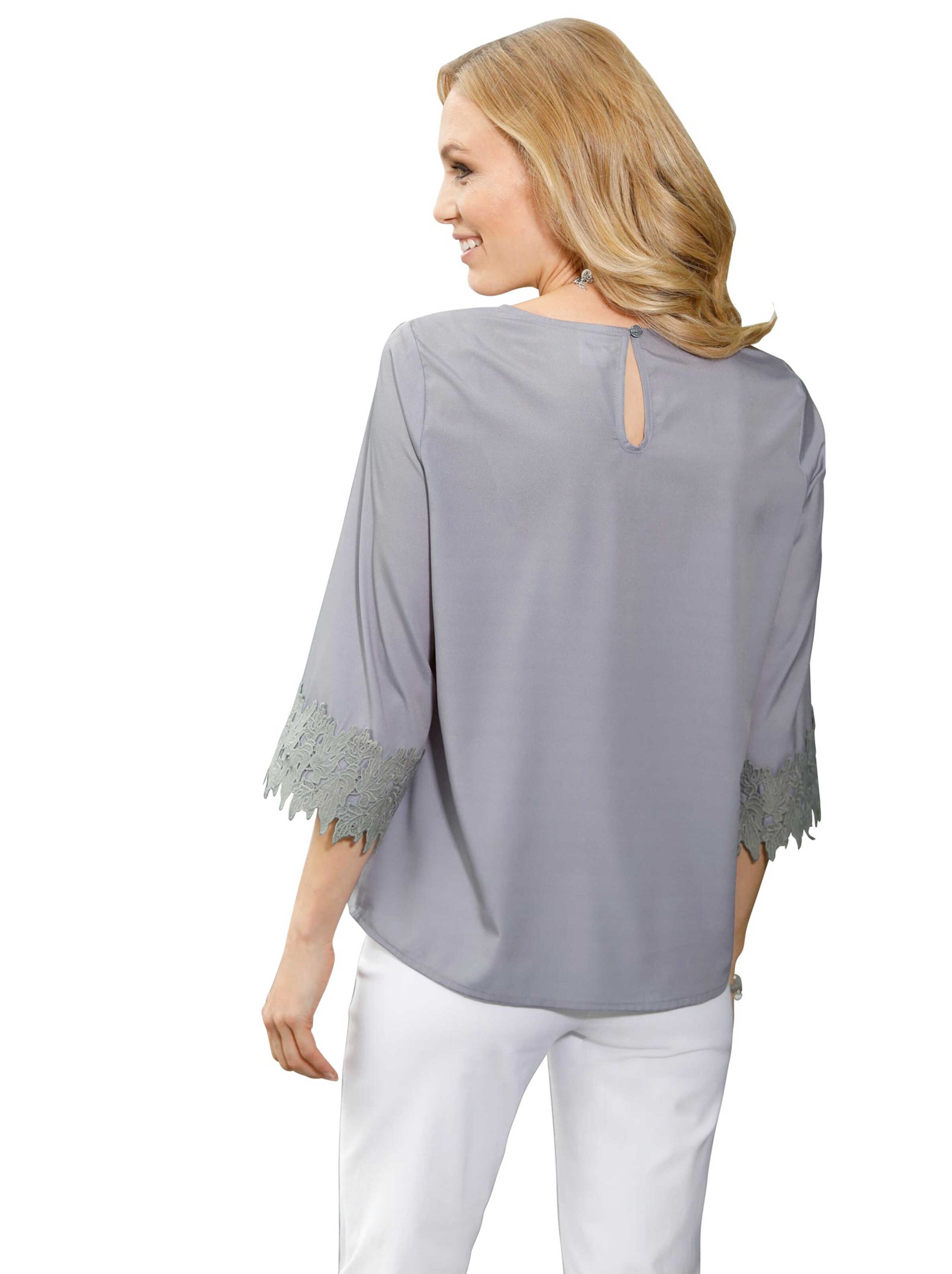 Bluse - steingrau
