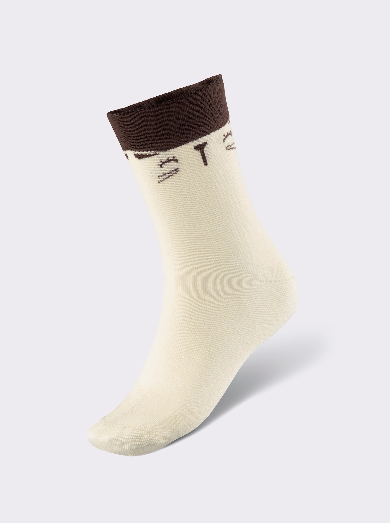 wäschepur Damen-Socken - schwarz + ecru + sand