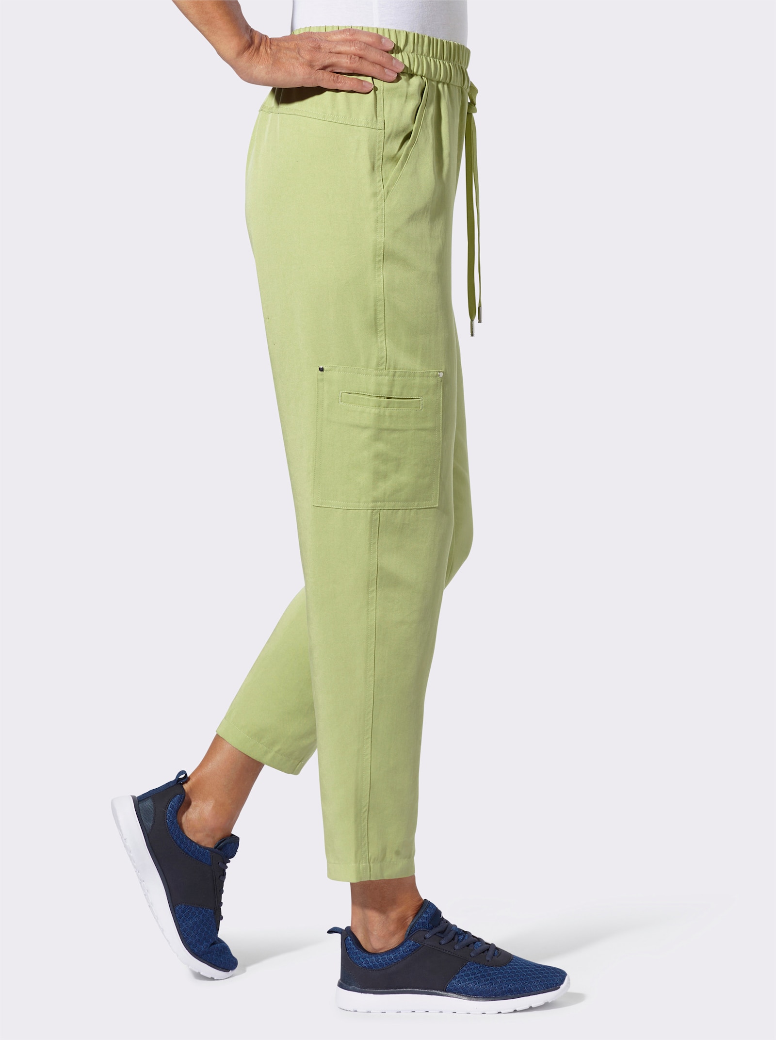 Joggingové kalhoty z lyocellu (TENCEL) - světlezelená